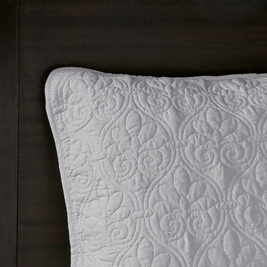 Quebec King Reversible Bedspread Set, Gray, large