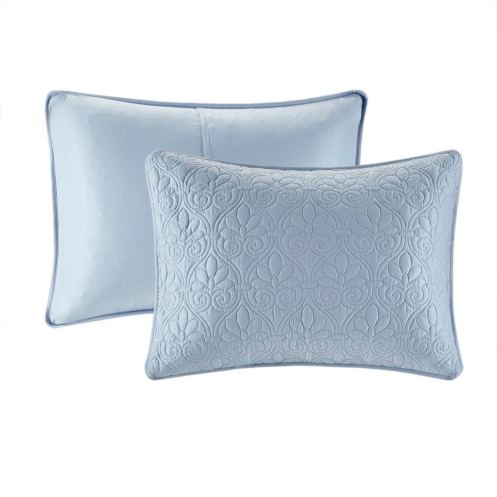 Quebec King Reversible Bedspread Set, Blue, large