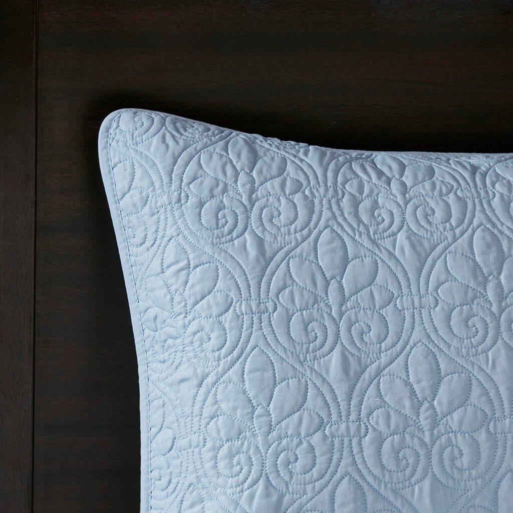 Quebec King Reversible Bedspread Set, Blue, large