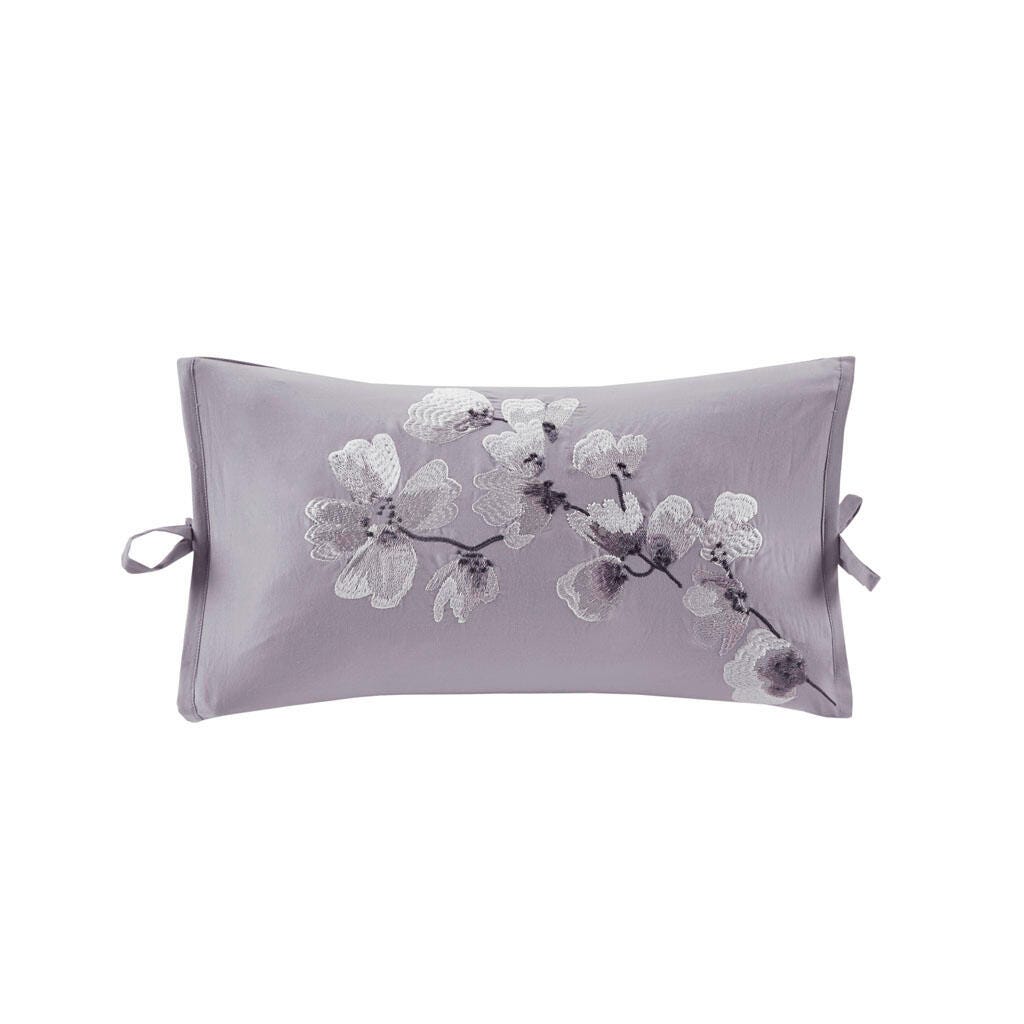 Sakura Blossom 12x20" Embroidered Oblong Decorative Pillow, , large