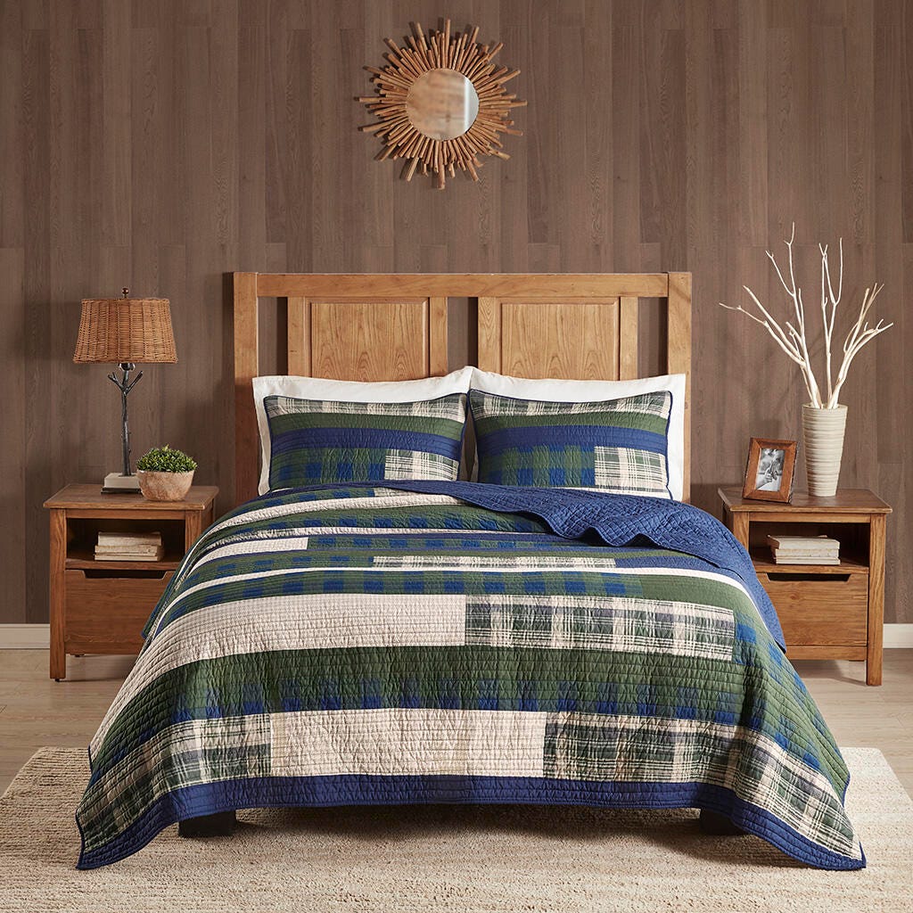 Spruce Hill King/California King Oversized Quilt Mini Set, Green, large