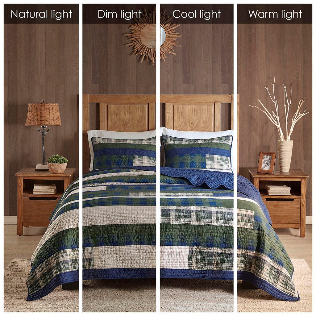 Spruce Hill King/California King Oversized Quilt Mini Set, Green, large