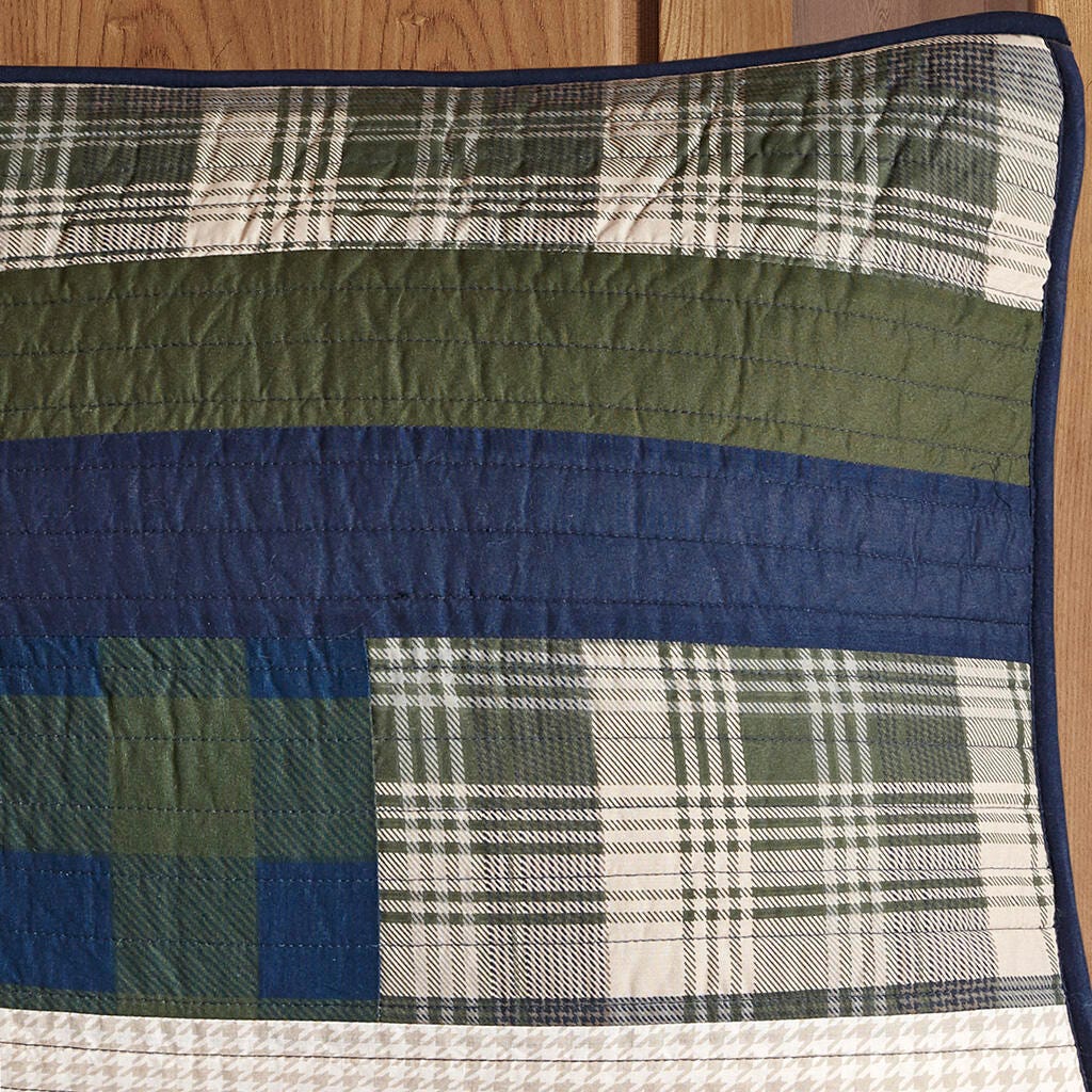 Spruce Hill Full/Queen Oversized Quilt Mini Set, Green, large