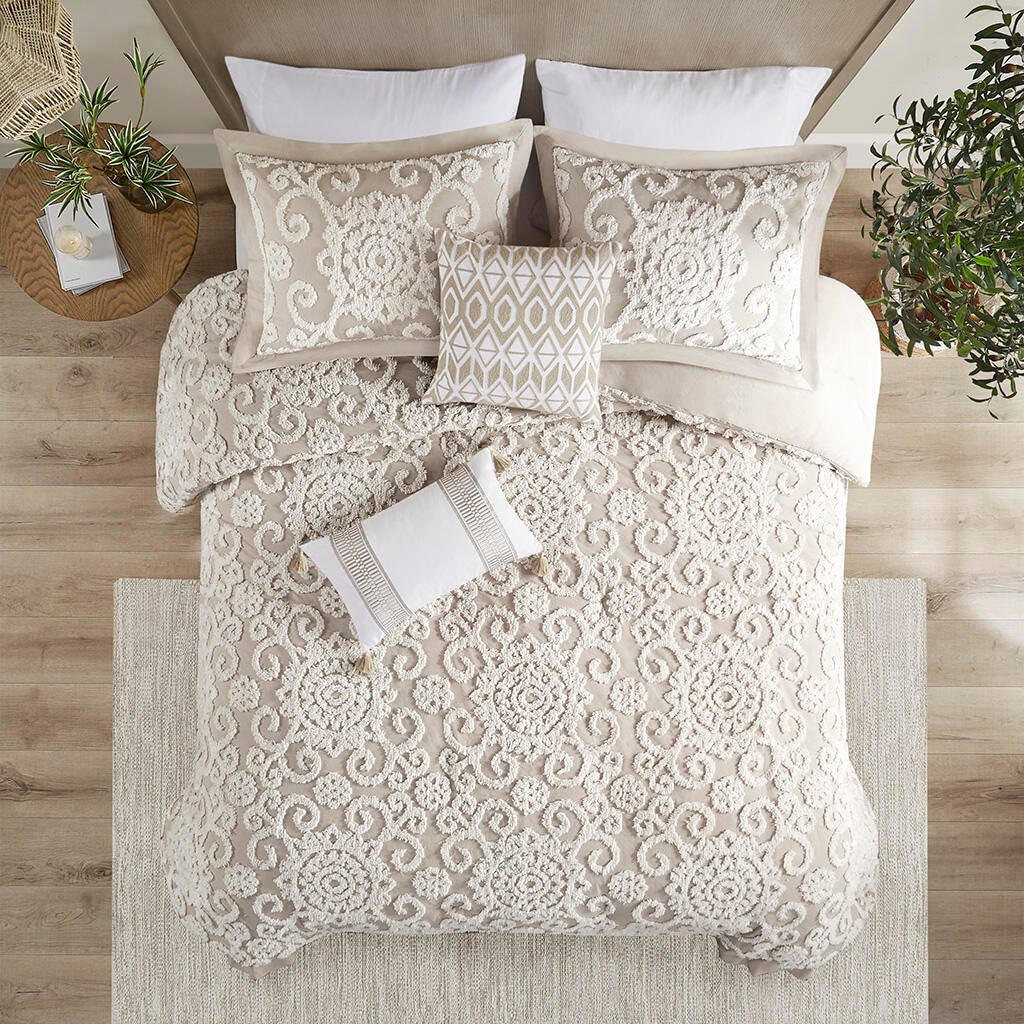 Suzanna King Duvet  Mini Set, Taupe, large