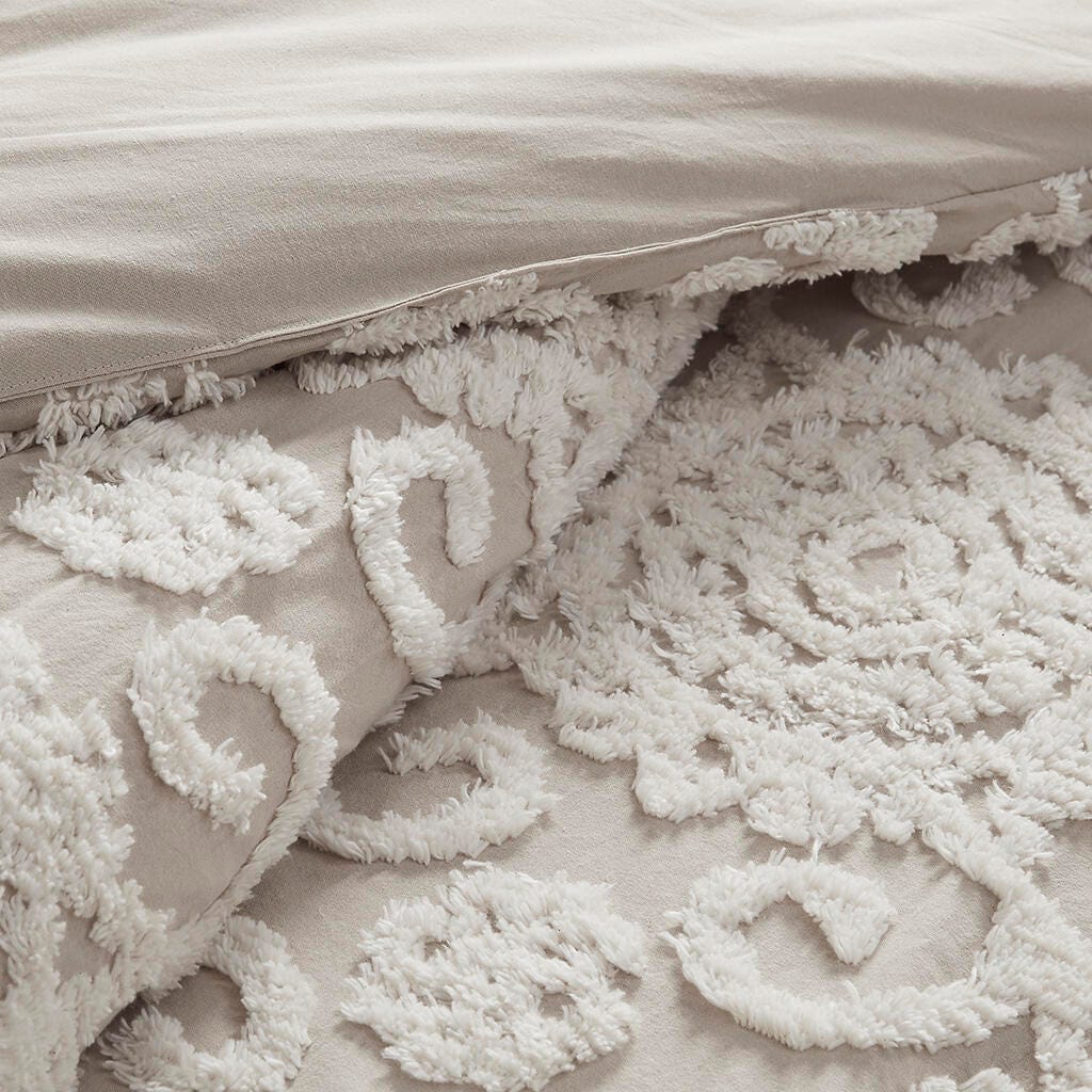Suzanna Full/Queen Duvet Mini Set, Taupe, large