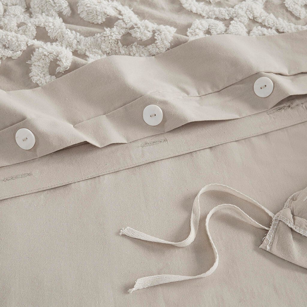 Suzanna Full/Queen Duvet Mini Set, Taupe, large