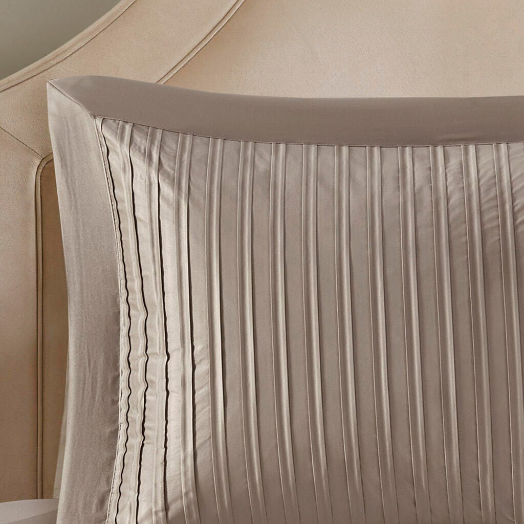 Trinity Queen 7 Piece Comforter Set, Taupe, large