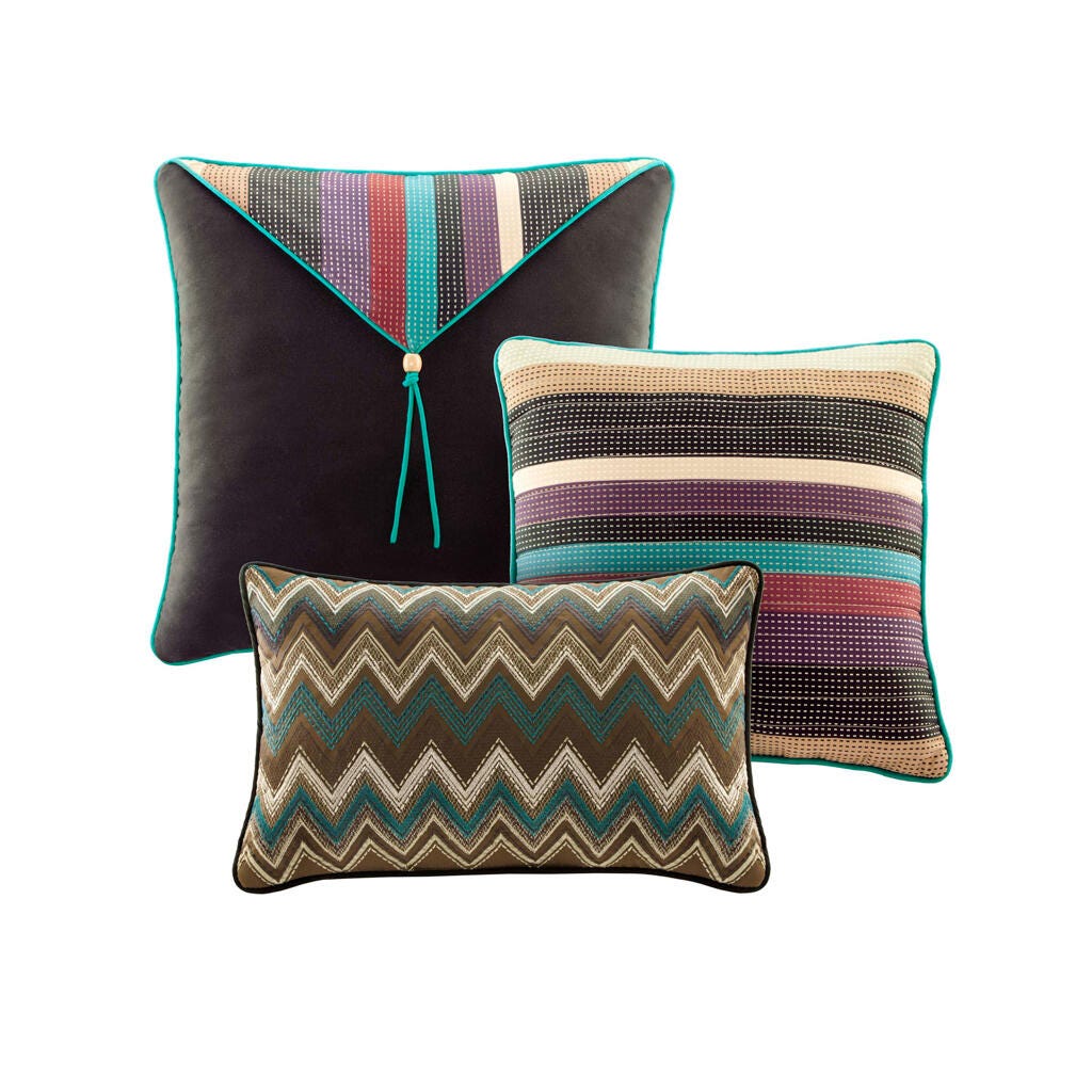 Yosemite / Reversible Quilt Set with Throw Pillows, Multi, large