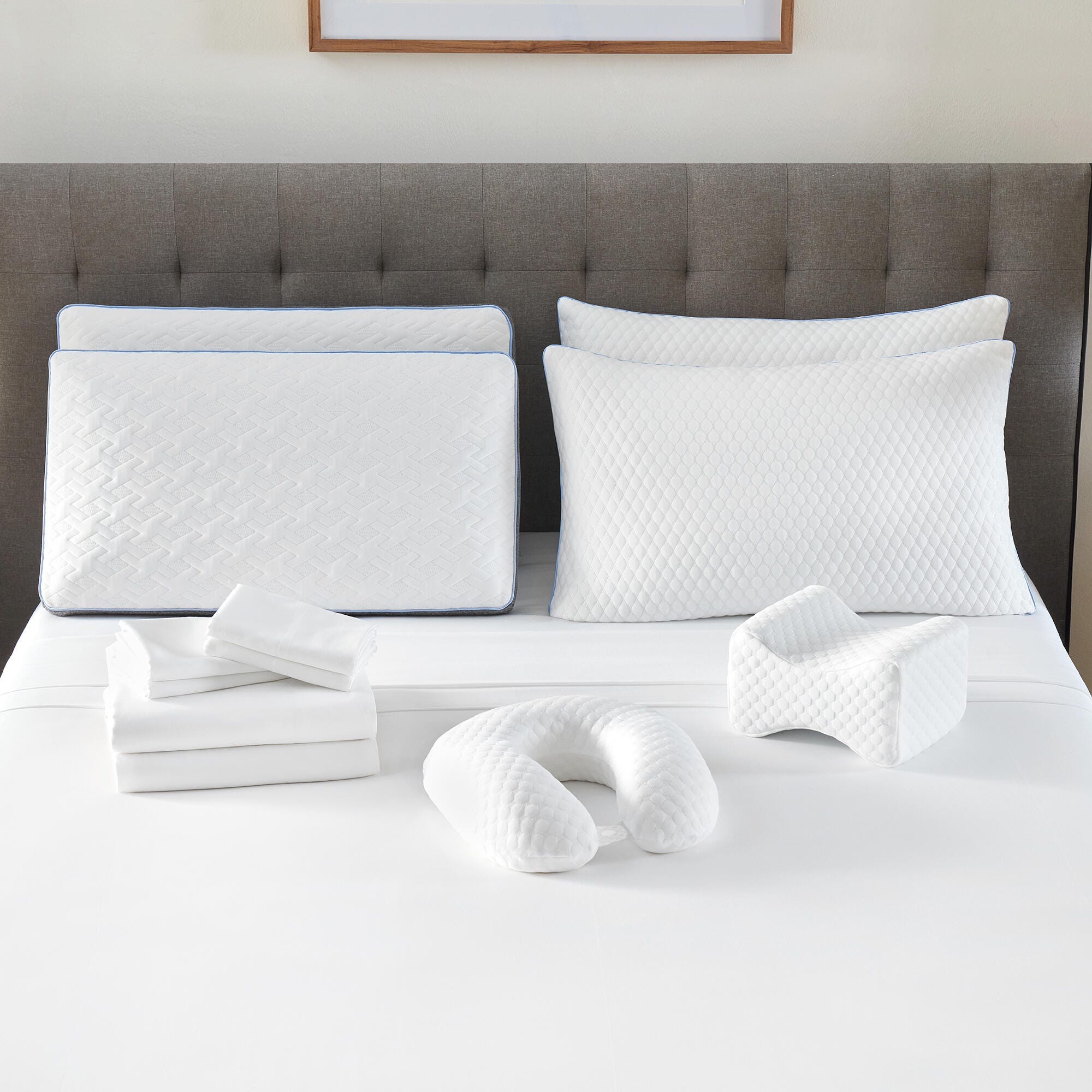 Somapedic 12-Piece Epic Bedding Bundle, White, rollover