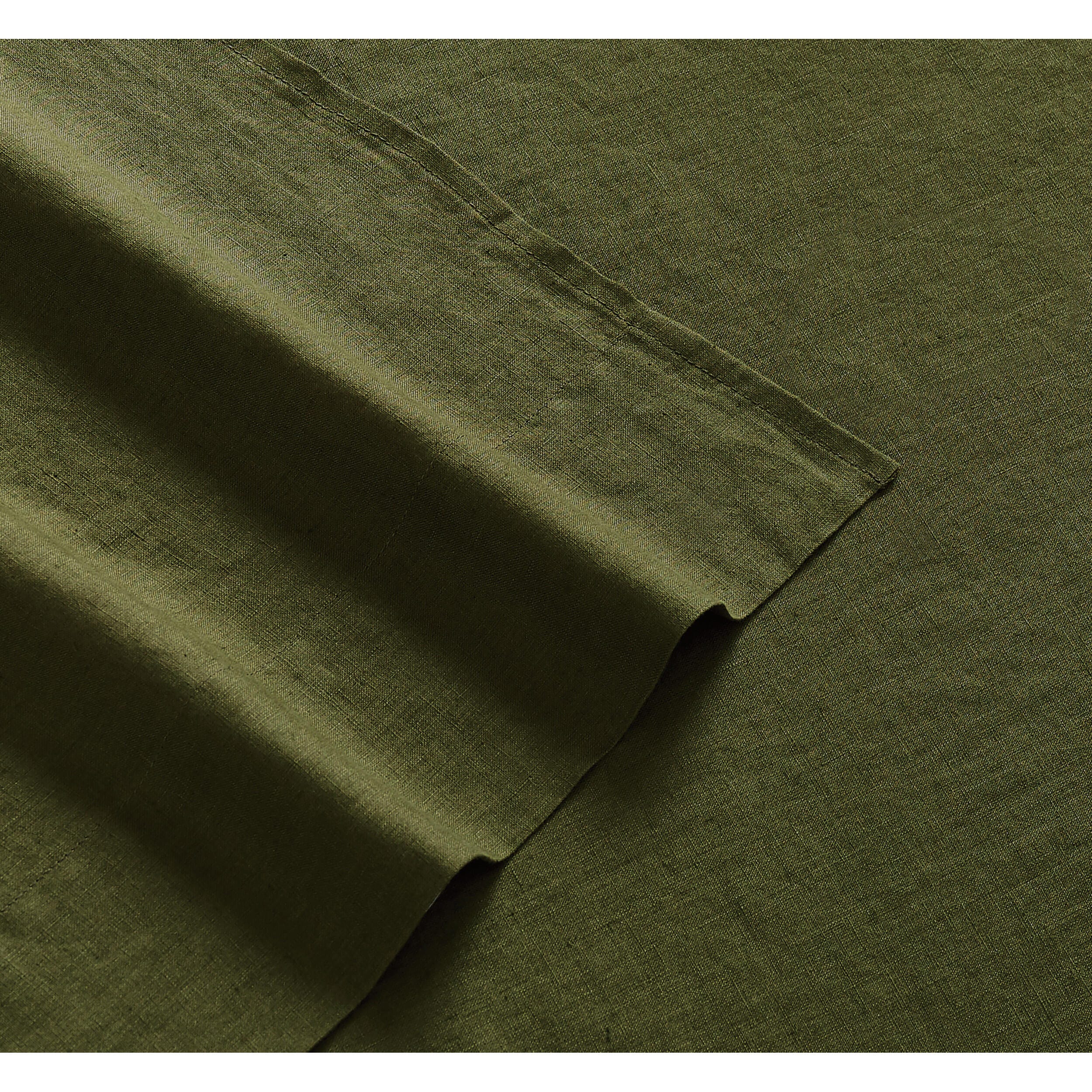 Brooklyn Loom Linen King Sheet Set, Moss Green, large