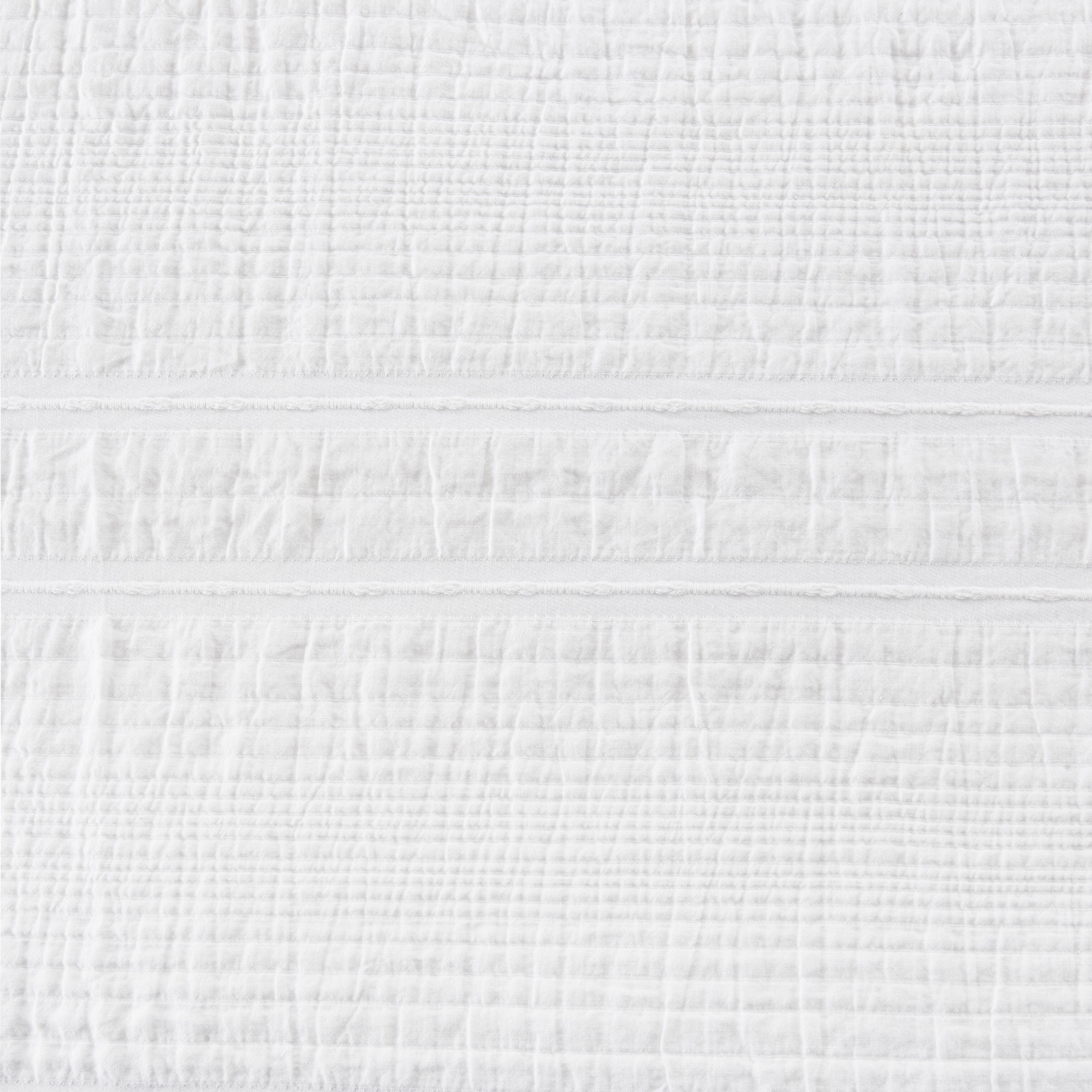 White Sand Brentwood King Sham, White, large