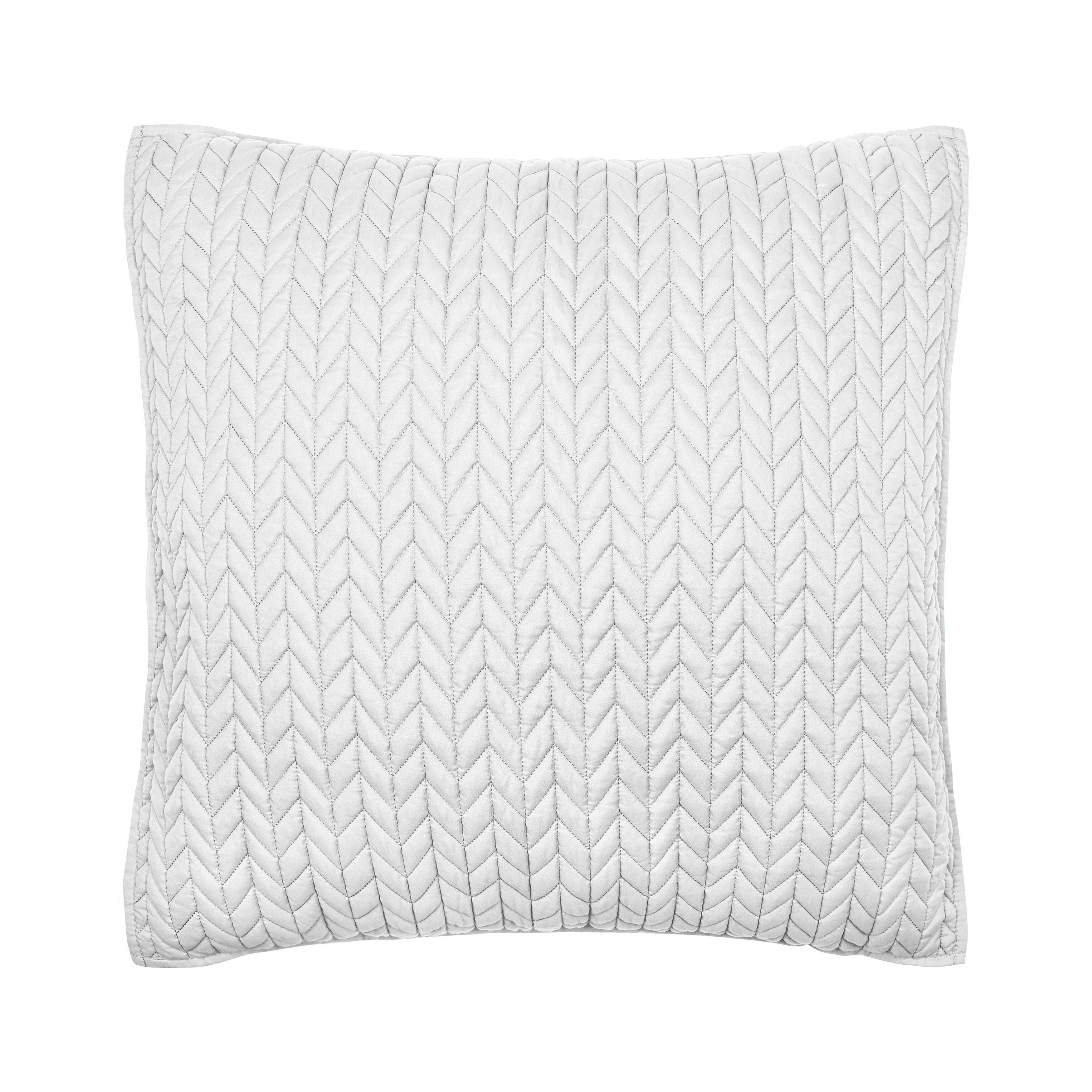 J.Queen New York Cayman Euro Quilted Sham, White, large