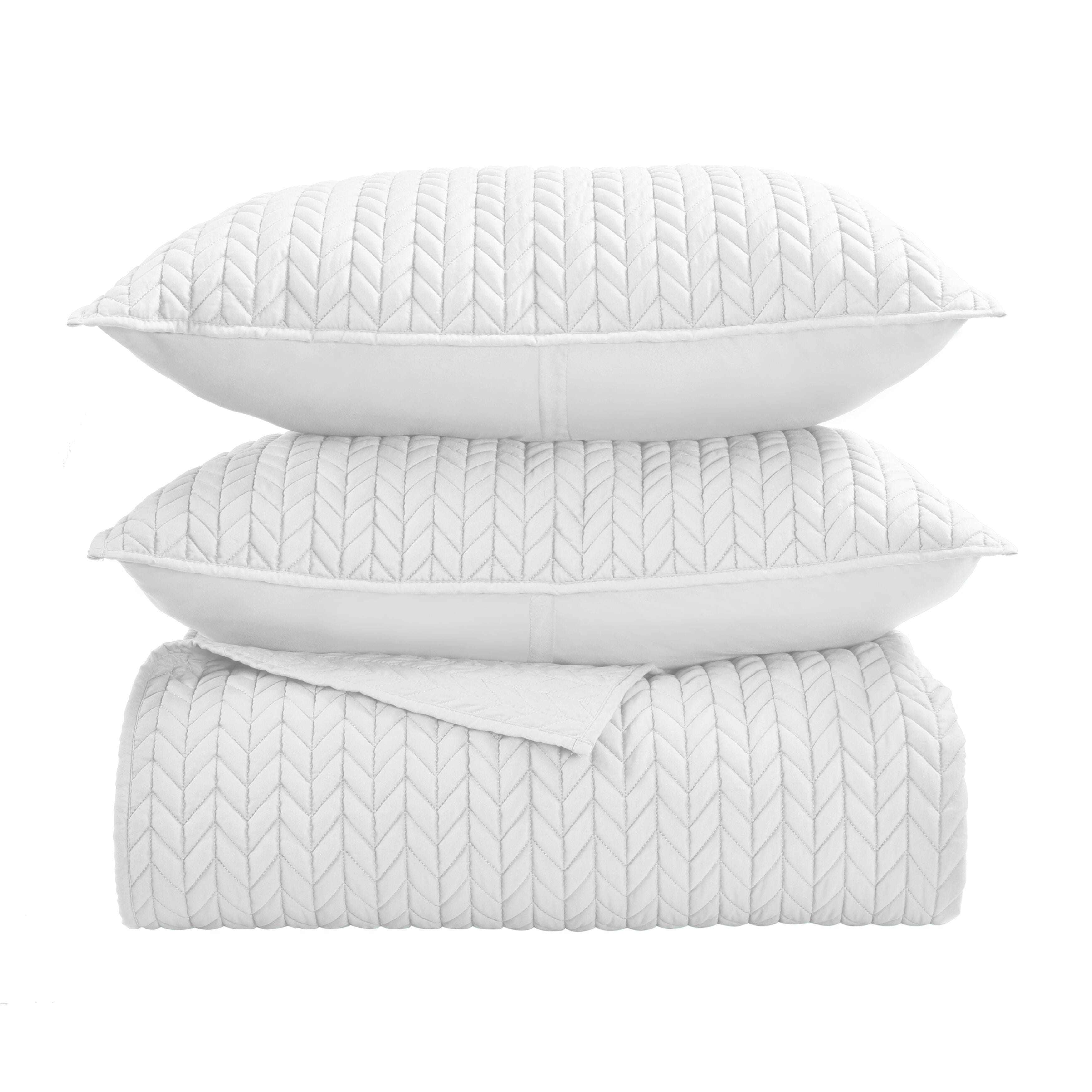 J.Queen New York Cayman King/California King Quilt, White, rollover