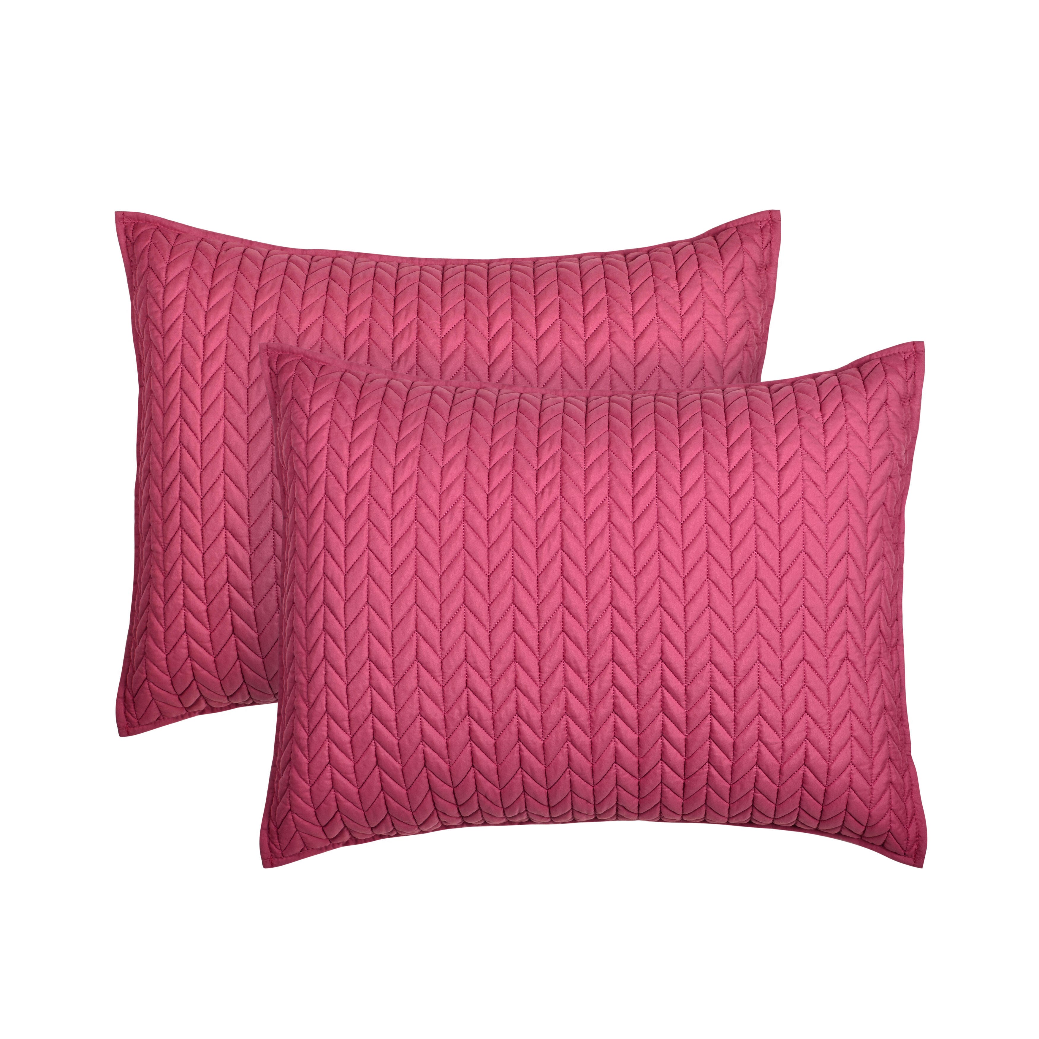 J.Queen New York Cayman King Quilted Sham, Fuchsia, large