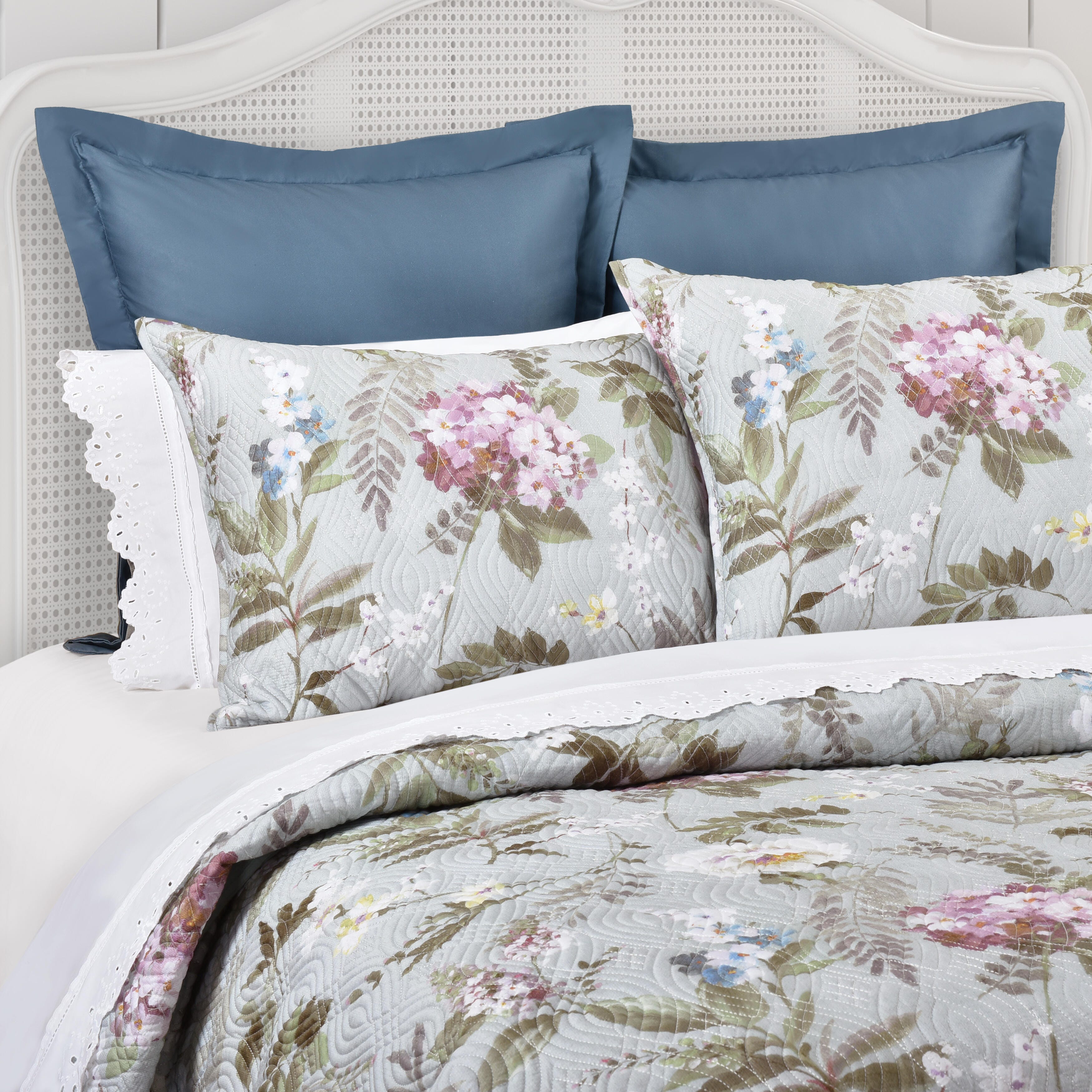 Piper & Wright Sara Full/Queen 3 Piece Quilt Set, Sea Foam, large