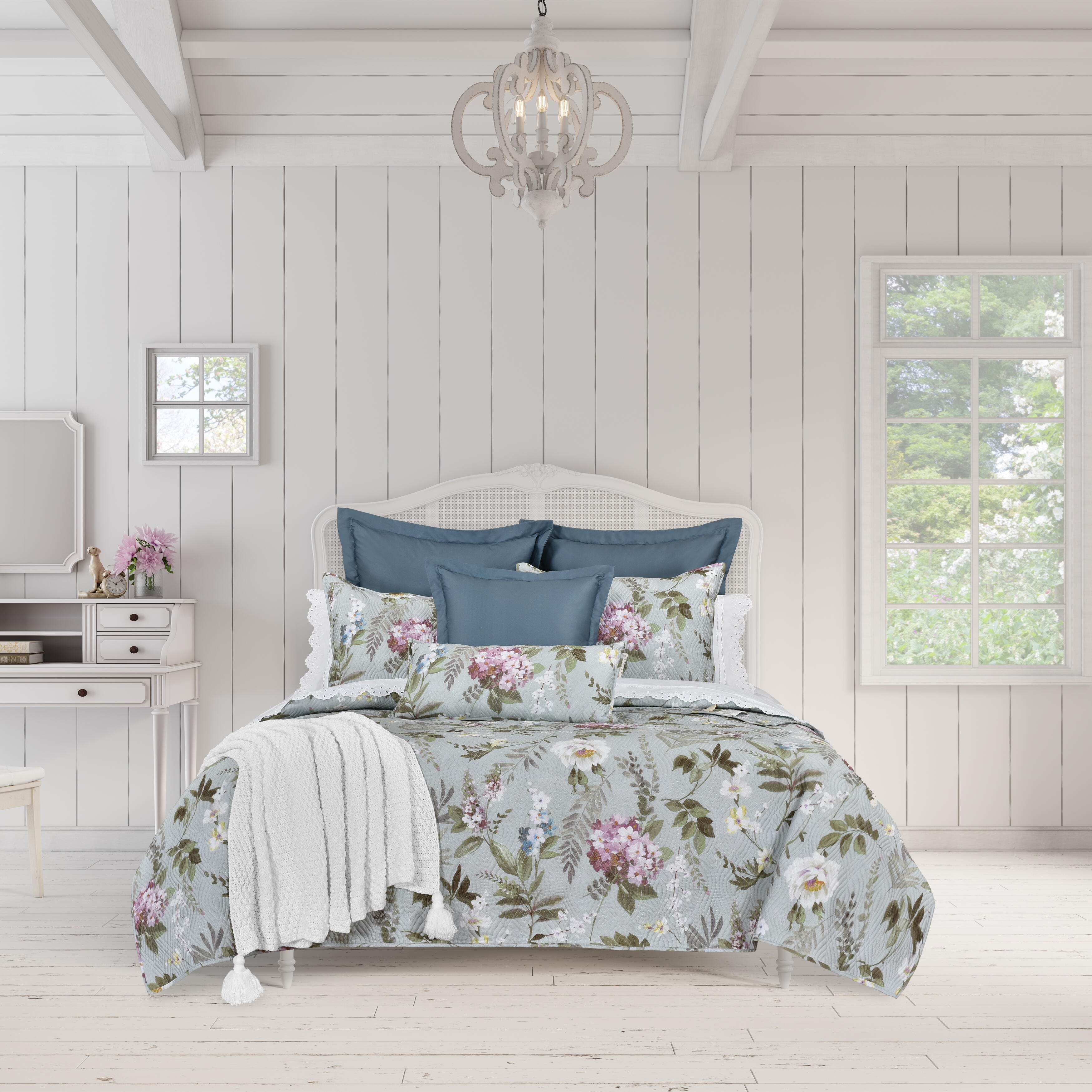 Piper & Wright Sara Full/Queen 3 Piece Quilt Set, Sea Foam, large
