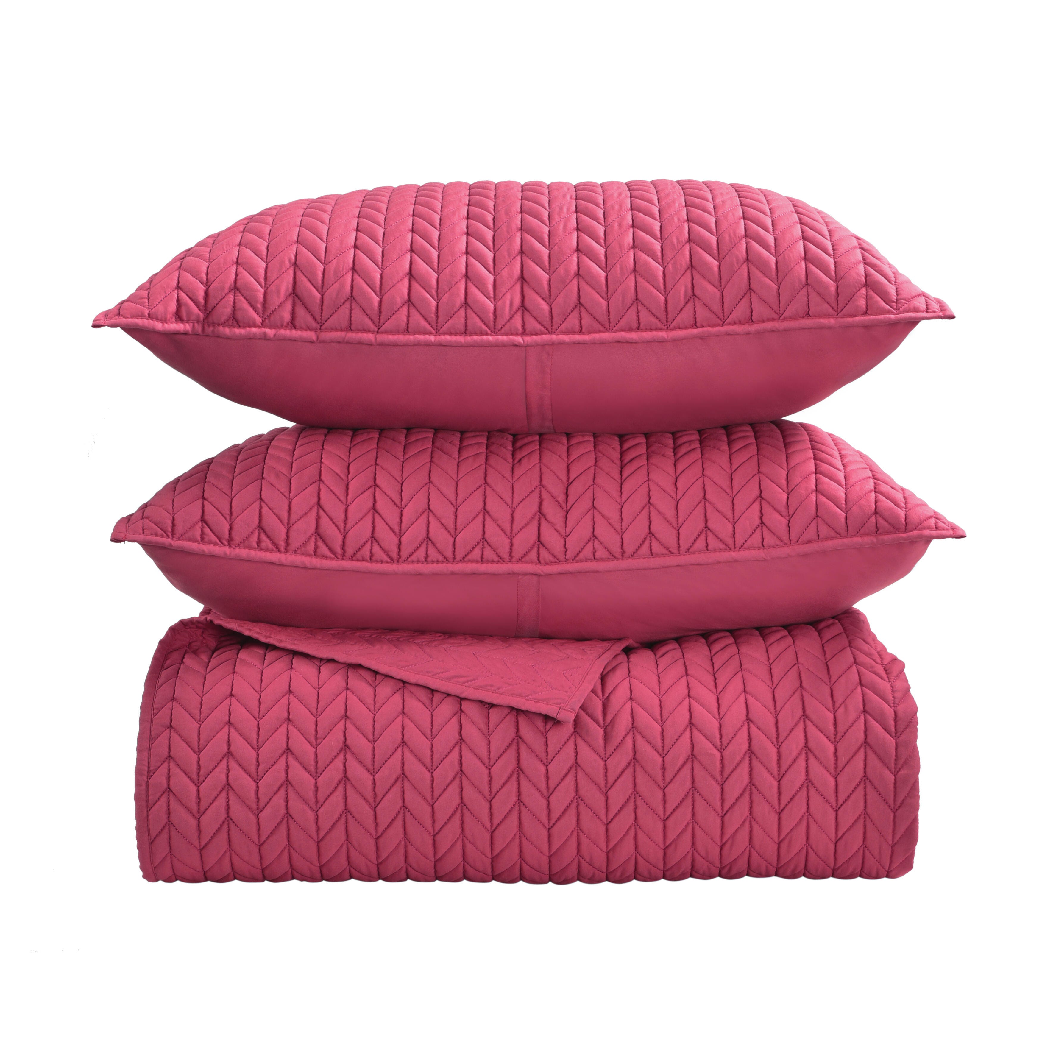 J.Queen New York Cayman King/California King Quilt, Fuchsia, rollover