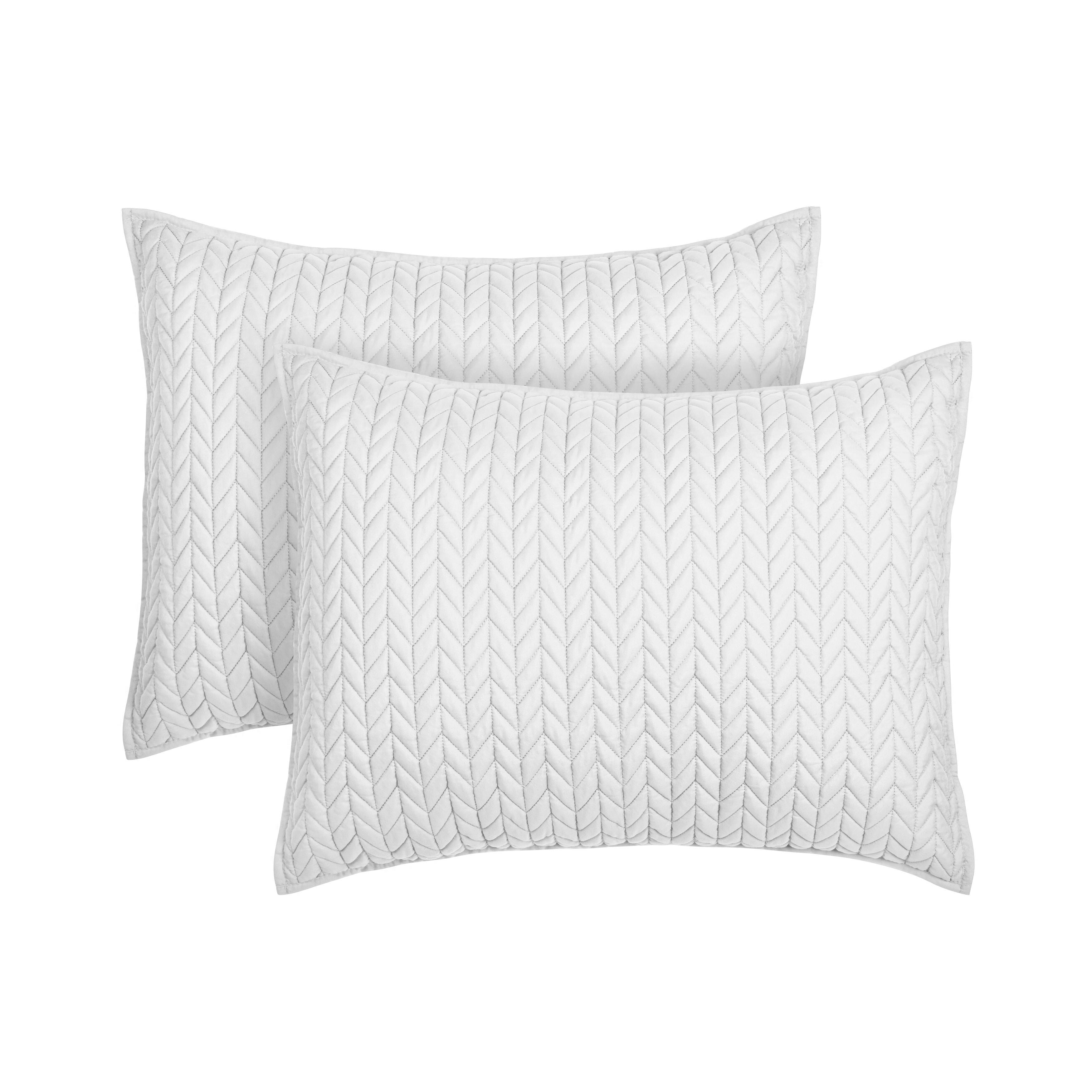 J.Queen New York Cayman Standard Quilted Sham, White, large
