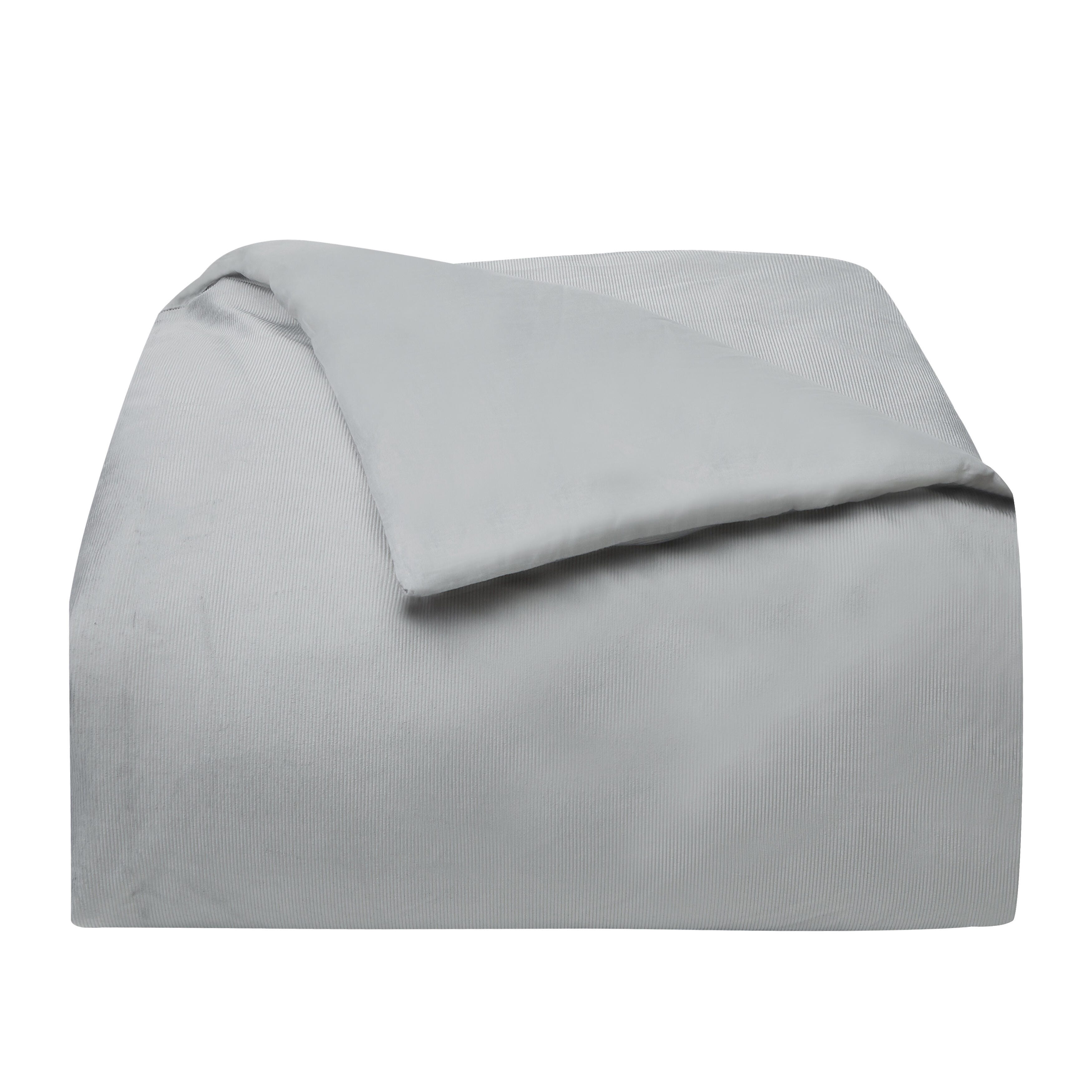 Oscar Oliver Valencia Full/Queen Duvet Cover 3 Piece Set, Silver, large