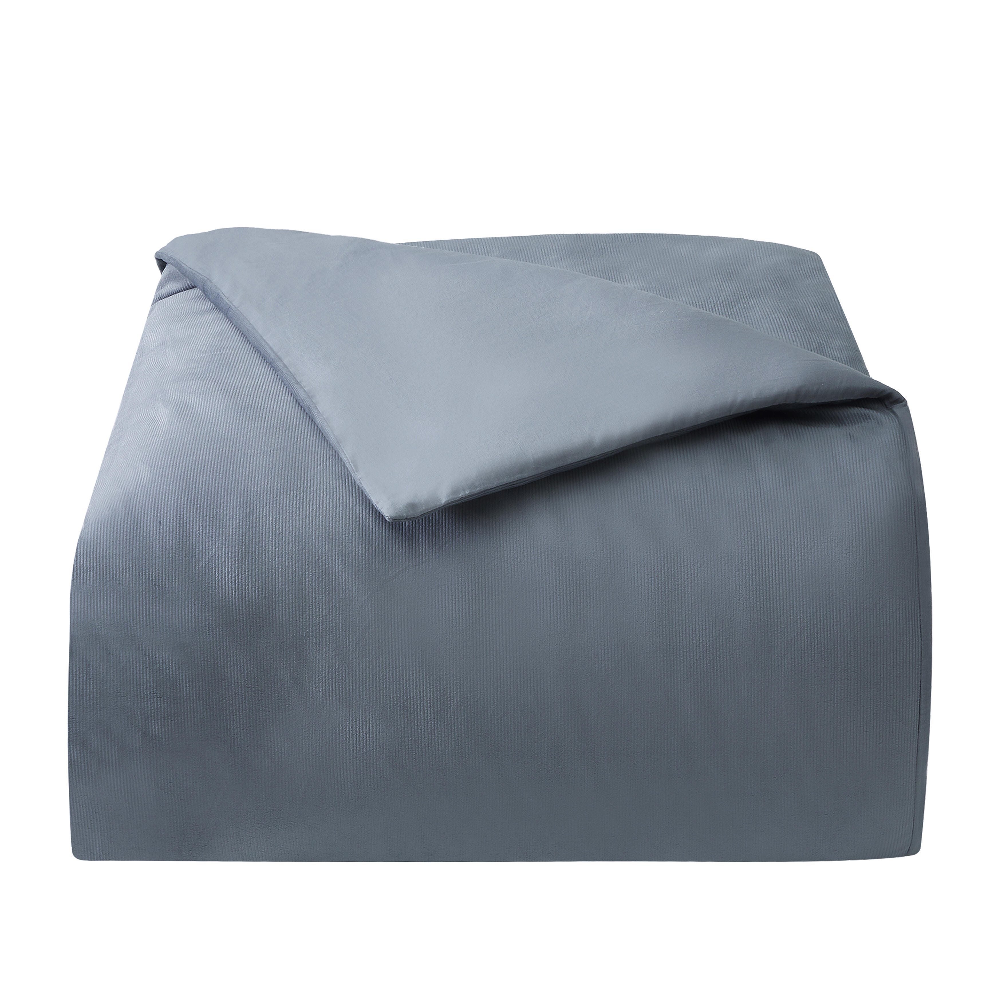 Oscar Oliver Valencia Full/Queen Duvet Cover 3 Piece Set, Steel Blue, large