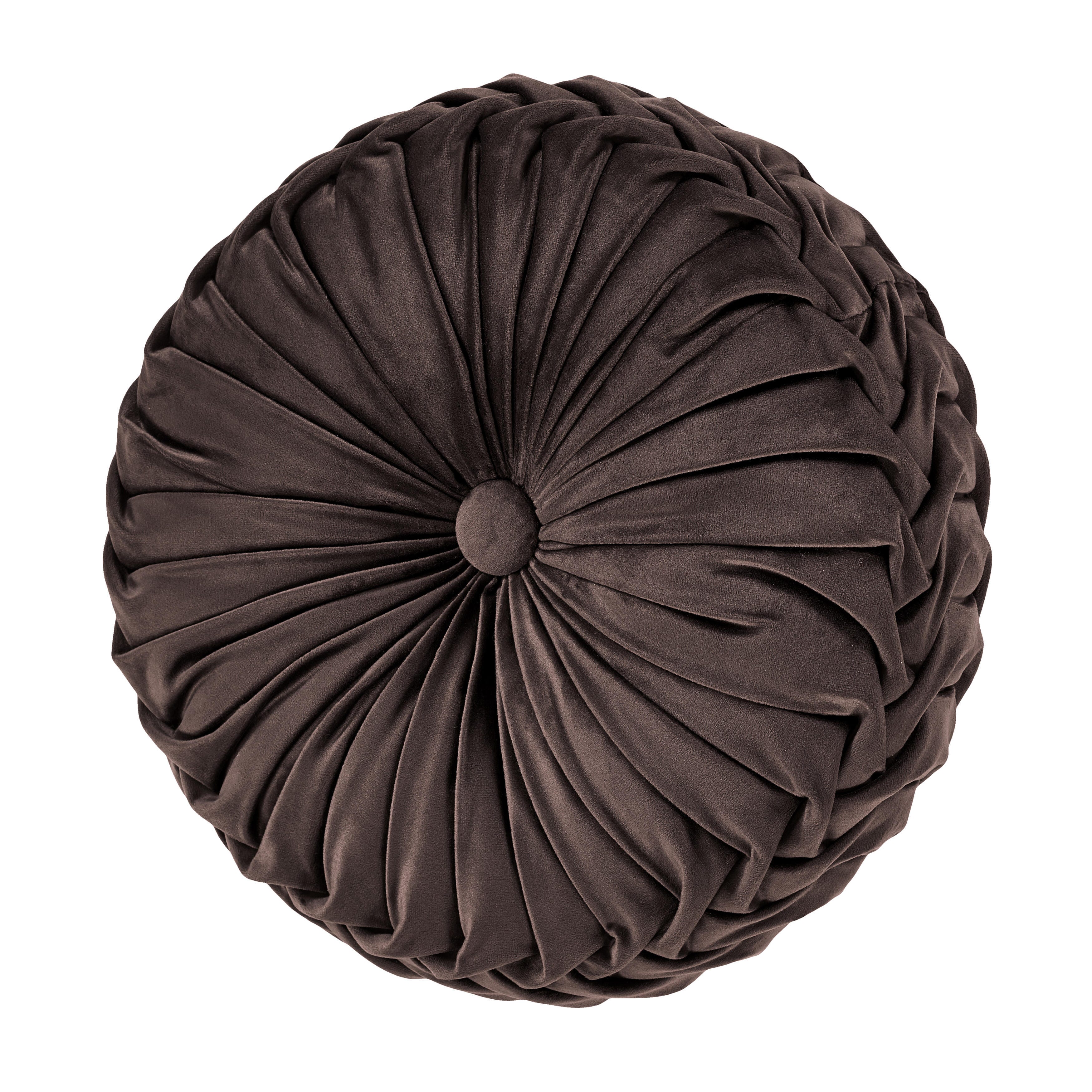 J.Queen New York Townsend Tufted Round Decorative Throw Pillow, Mink, large