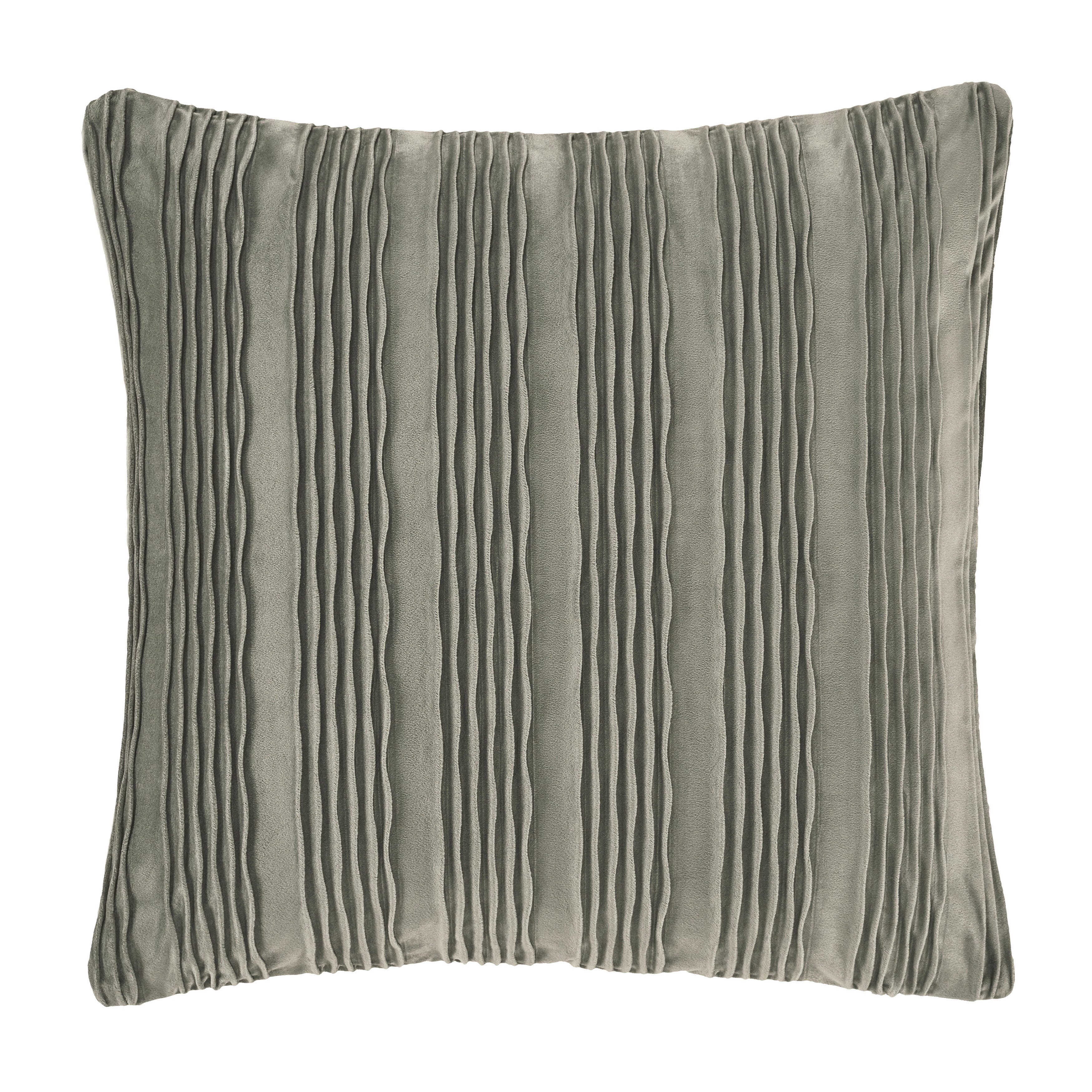 J.Queen New York Townsend Wave Pillow 20" Square Decorative Throw Pillow Cover, Charcoal, large