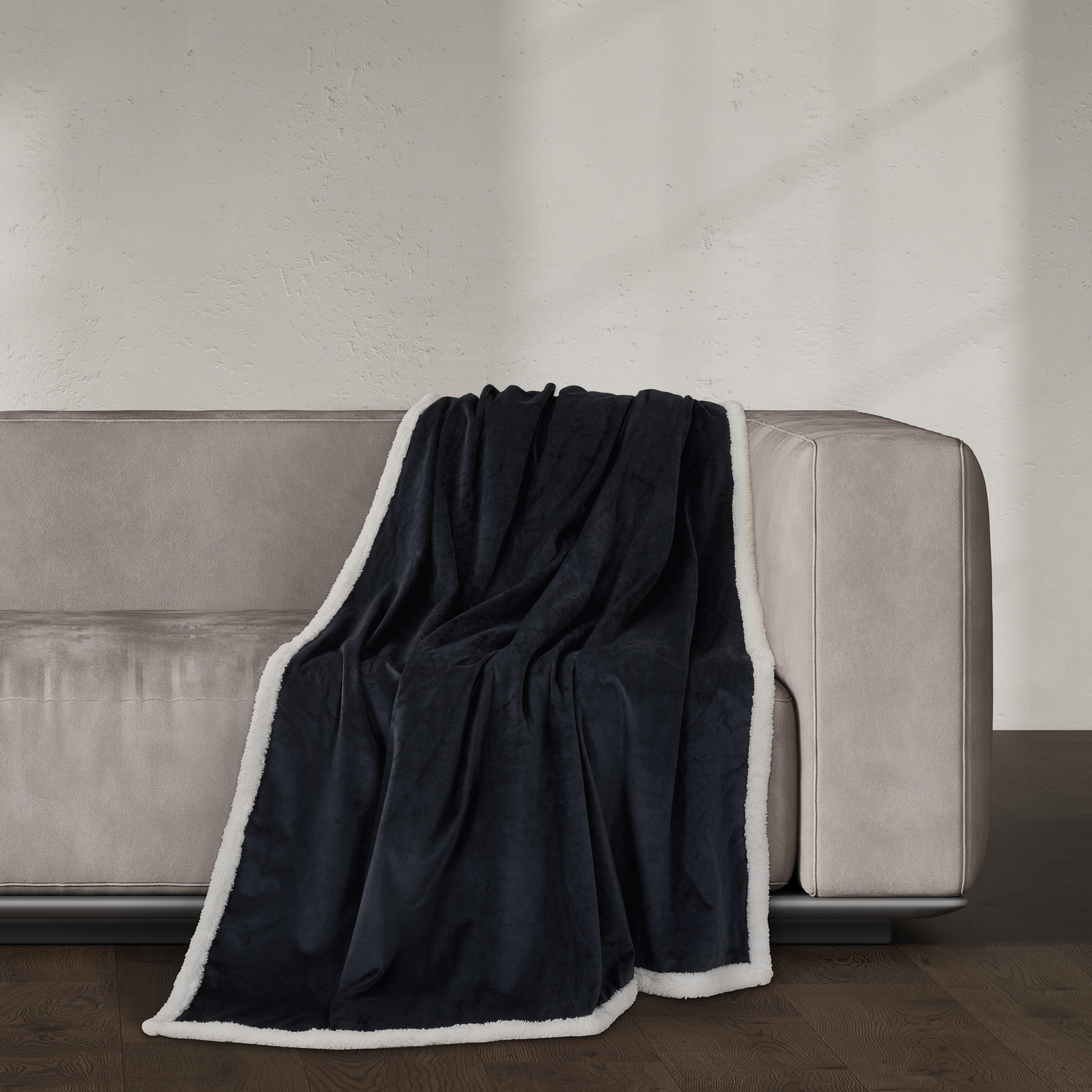 J.Queen New York Townsend Throw, Indigo, large