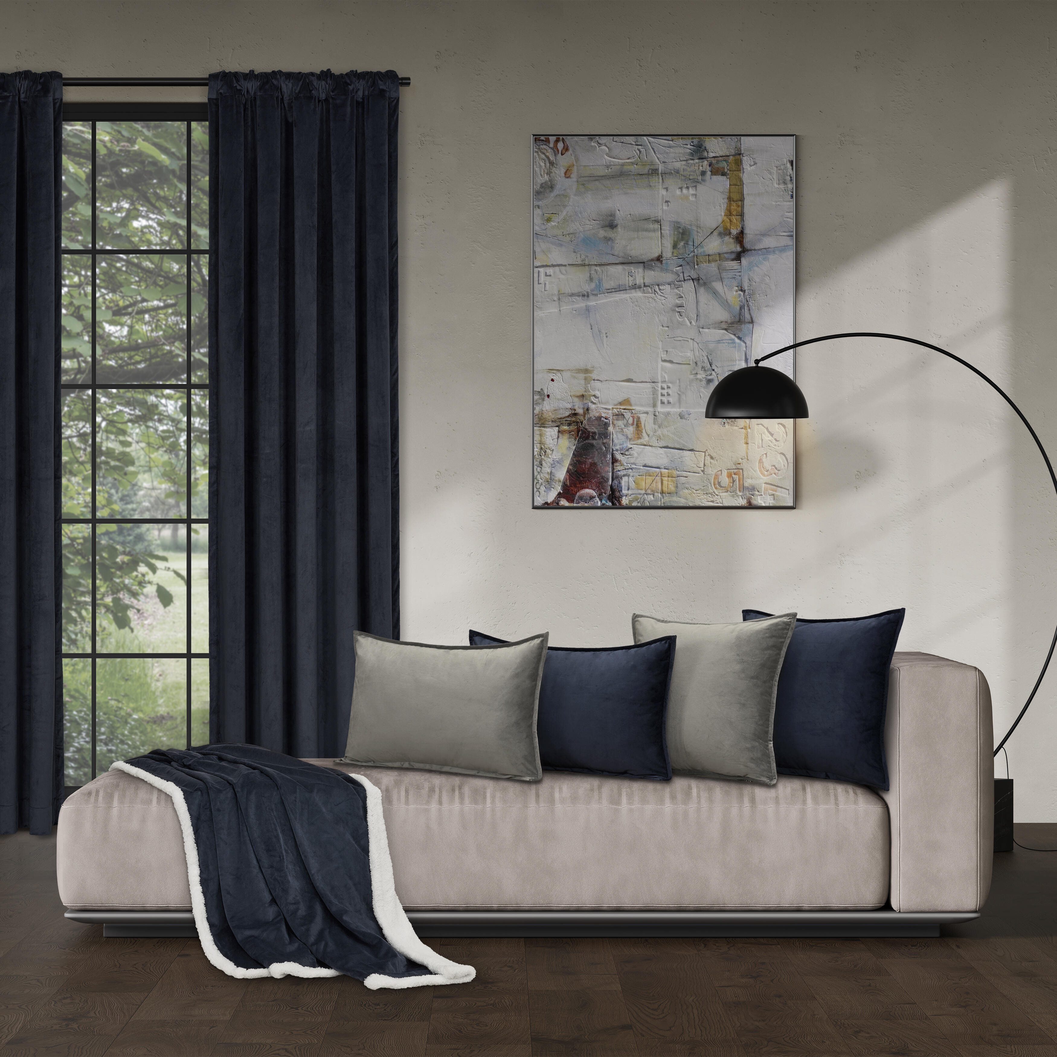 J.Queen New York Townsend Throw, Indigo, large