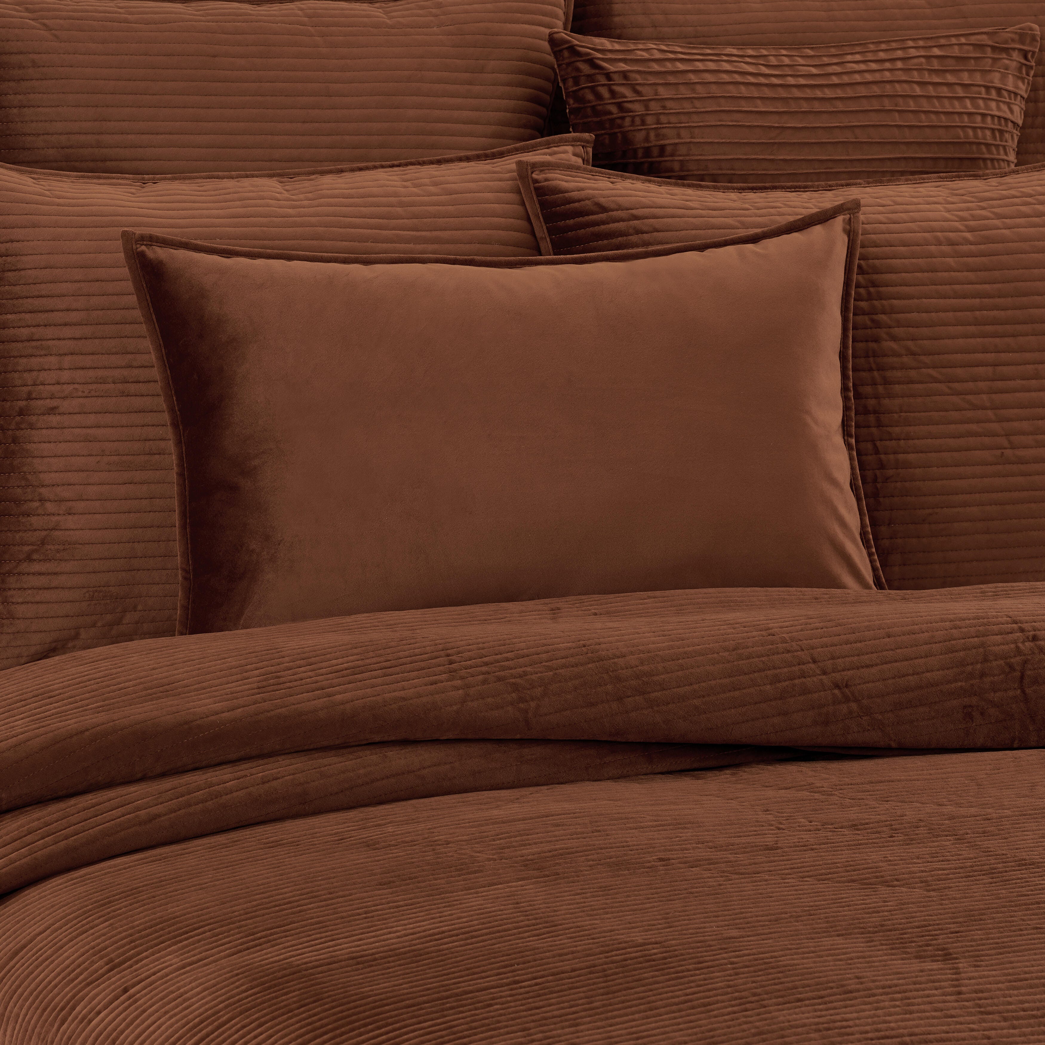 J.Queen New York Townsend Lumbar Decorative Throw Pillow Cover, Terracotta, rollover