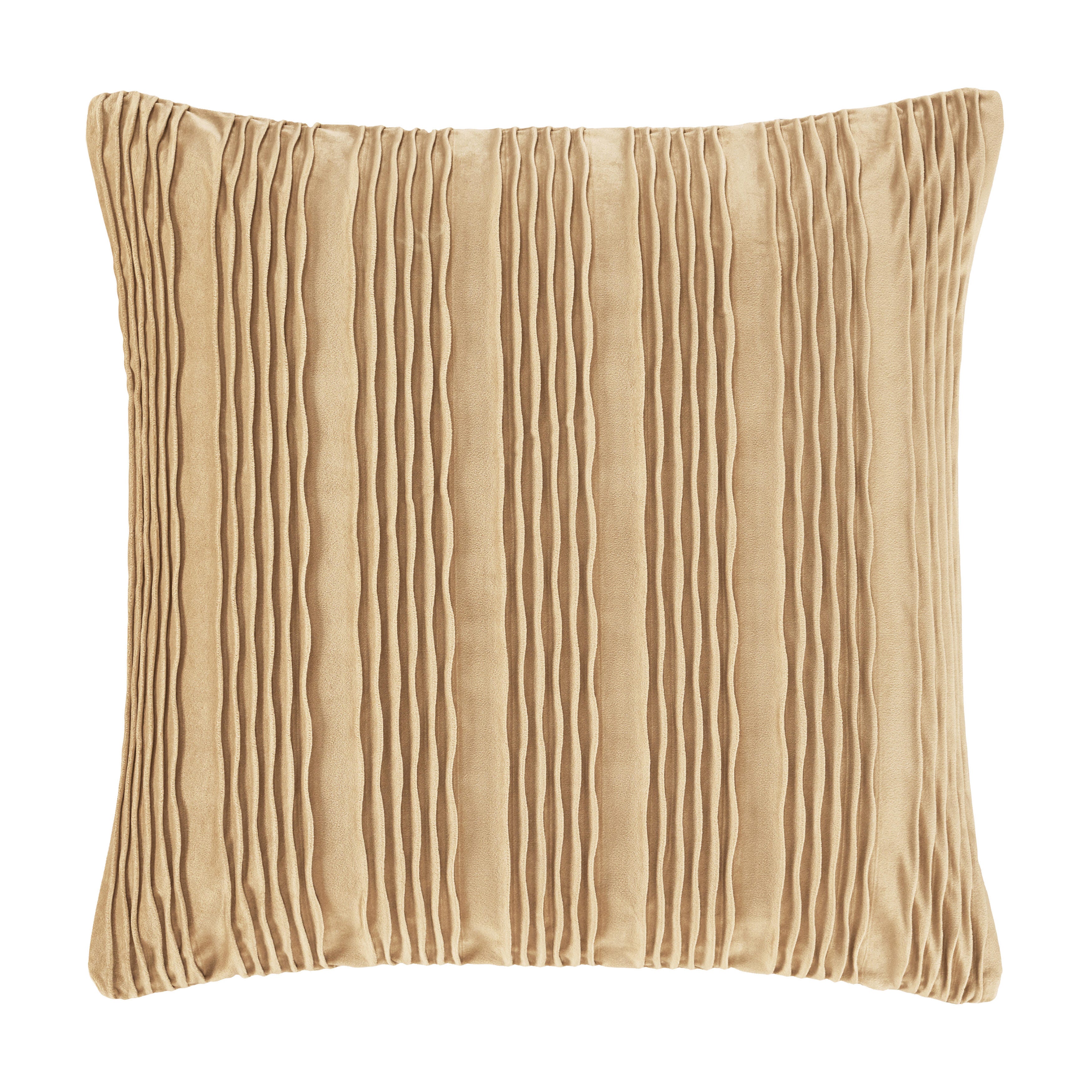 J.Queen New York Townsend Wave Pillow 20" Square Decorative Throw Pillow Cover, Gold, large