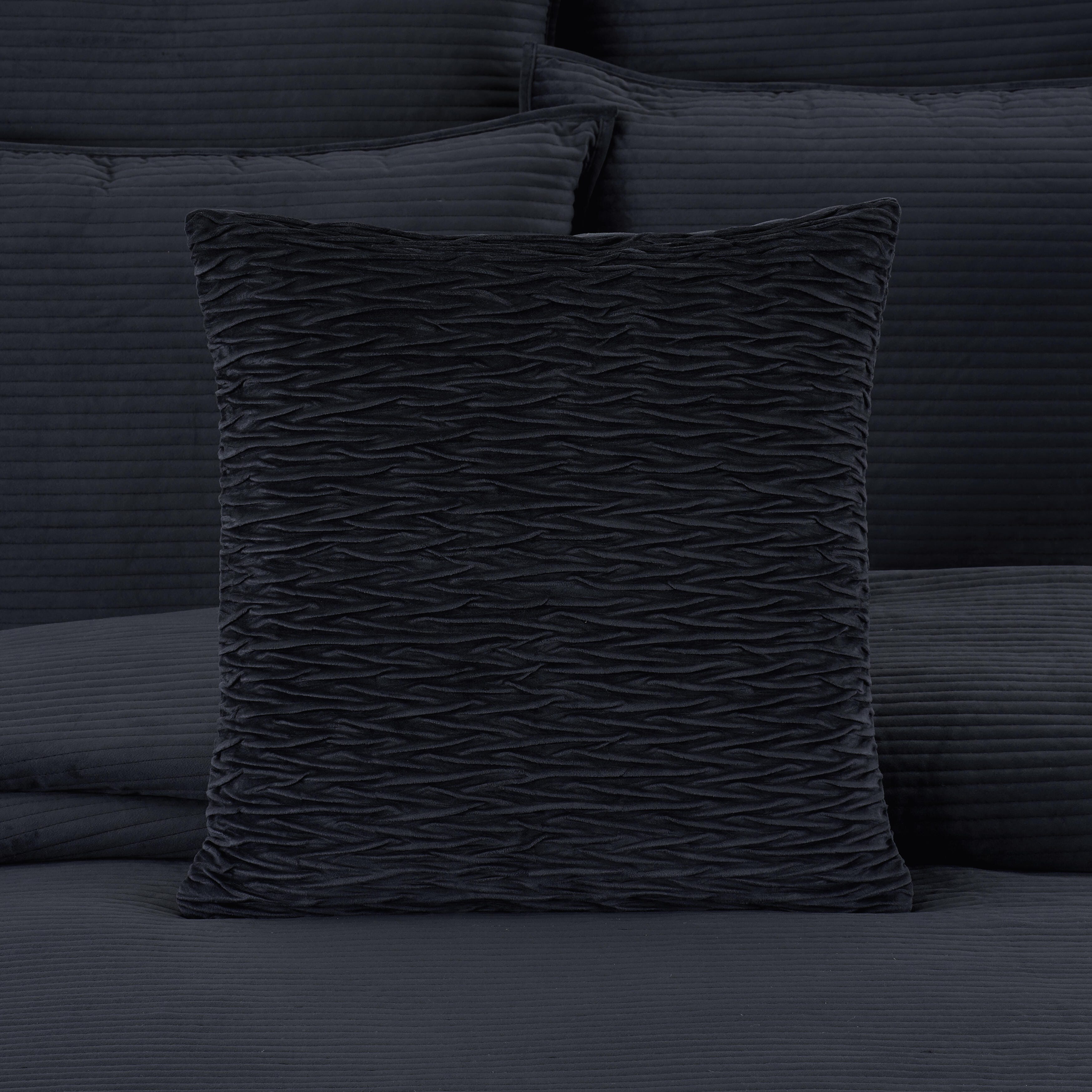 J.Queen New York Townsend Ripple Pillow 20" Square Decorative Throw Pillow Cover, Indigo, rollover