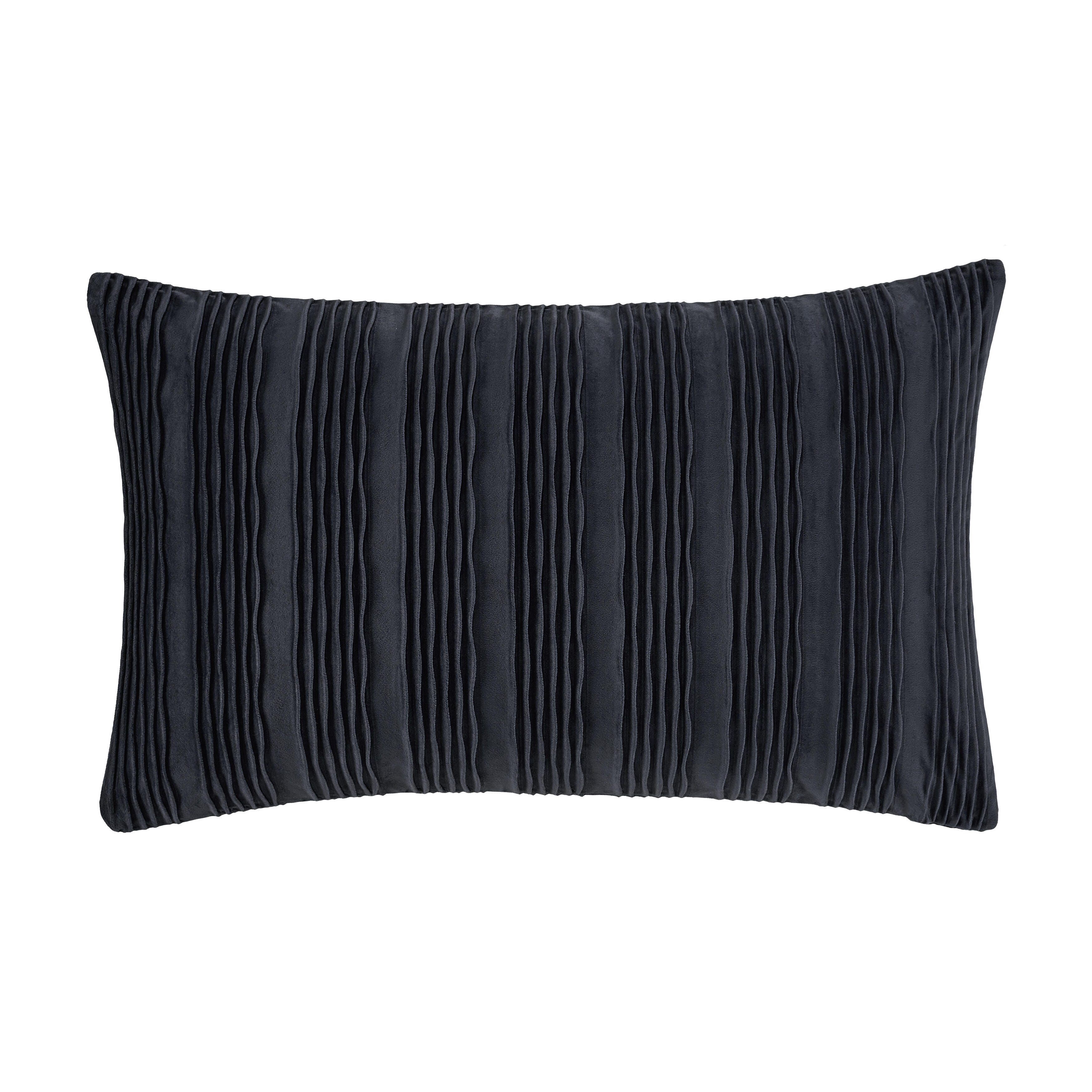 J.Queen New York Townsend Wave Pillow Lumbar Decorative Throw Pillow Cover, Indigo, large