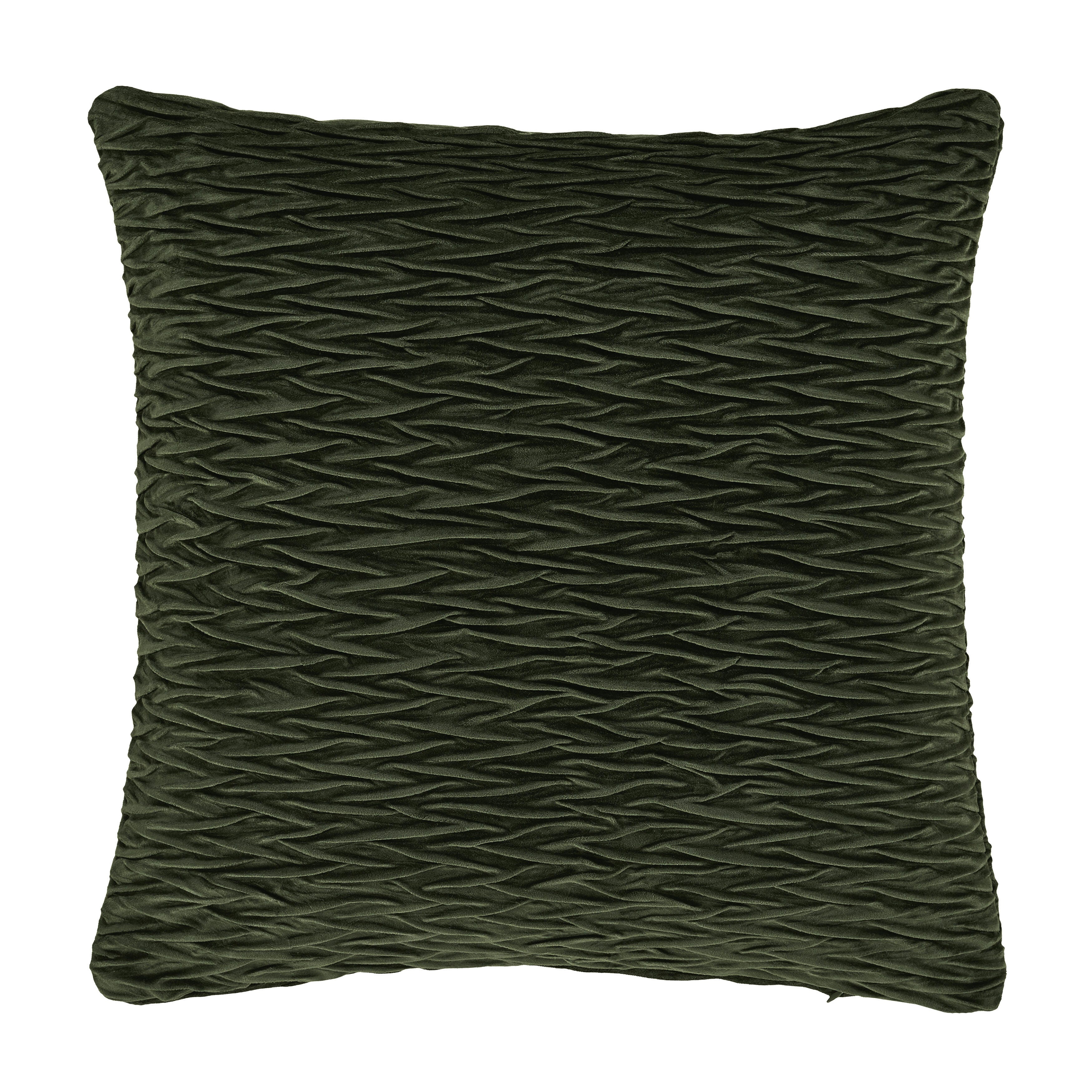 J.Queen New York Townsend Ripple Pillow 20" Square Decorative Throw Pillow Cover, Forest, large