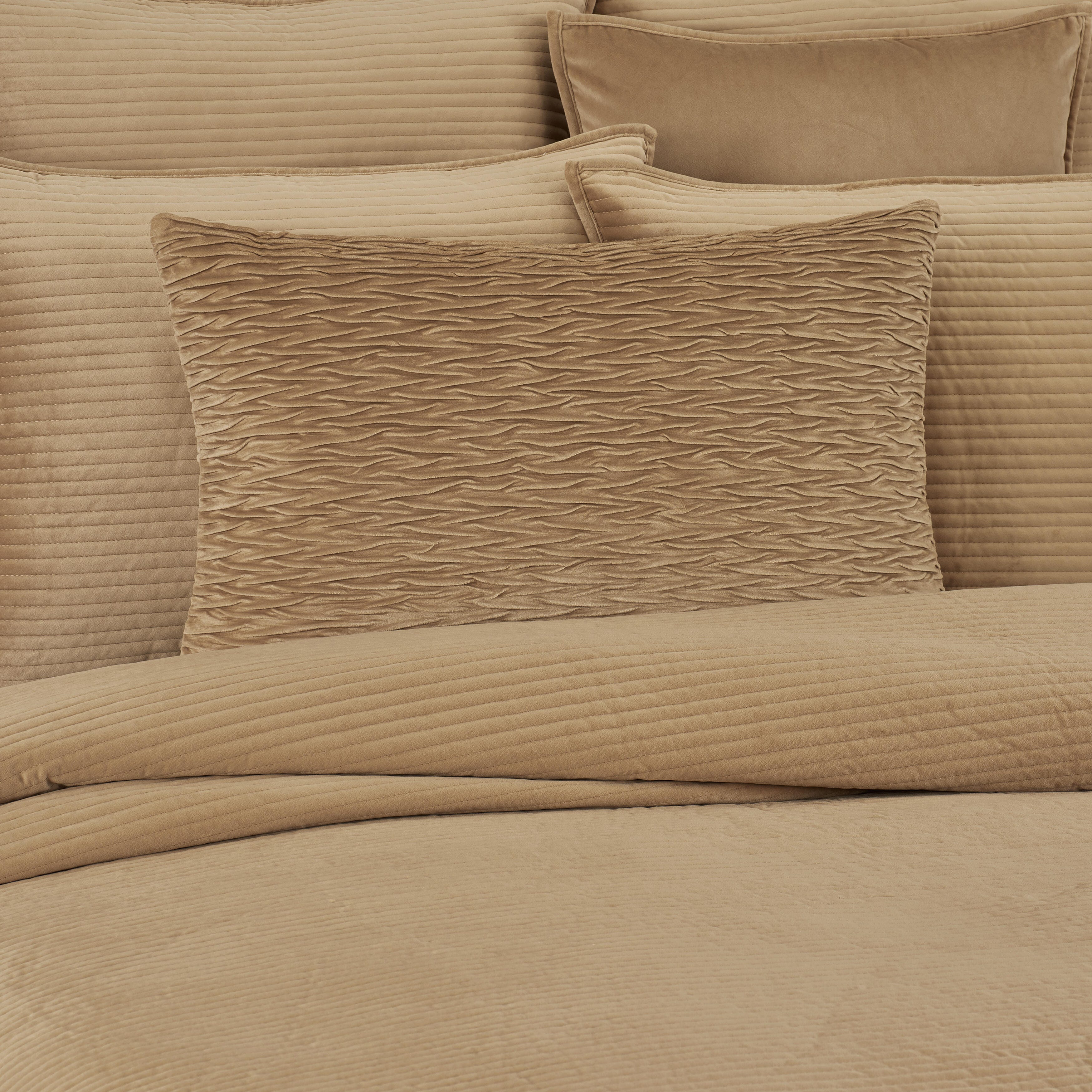J.Queen New York Townsend Ripple Pillow Lumbar Decorative Throw Pillow Cover, Gold, rollover