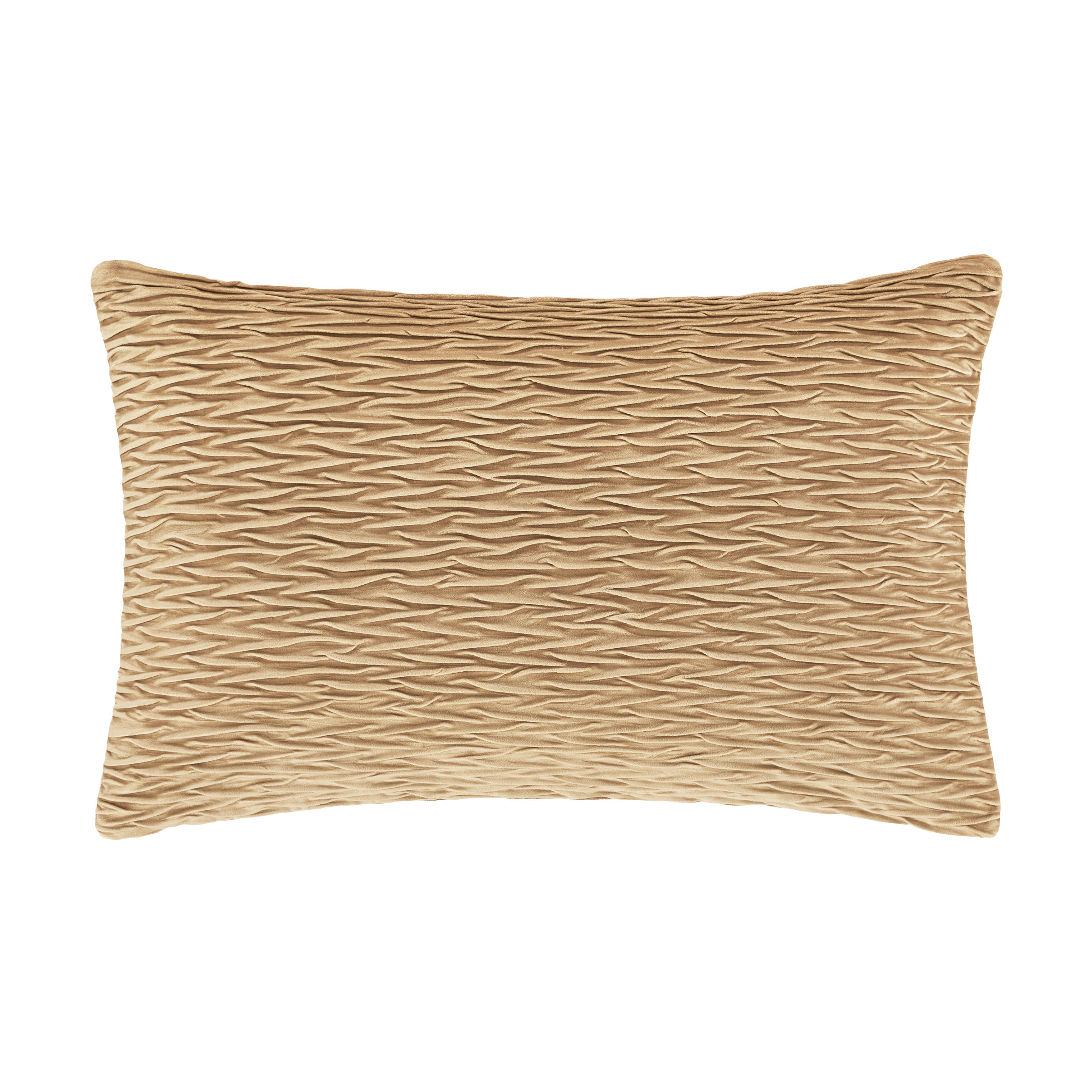 J.Queen New York Townsend Ripple Pillow Lumbar Decorative Throw Pillow Cover, Gold, large