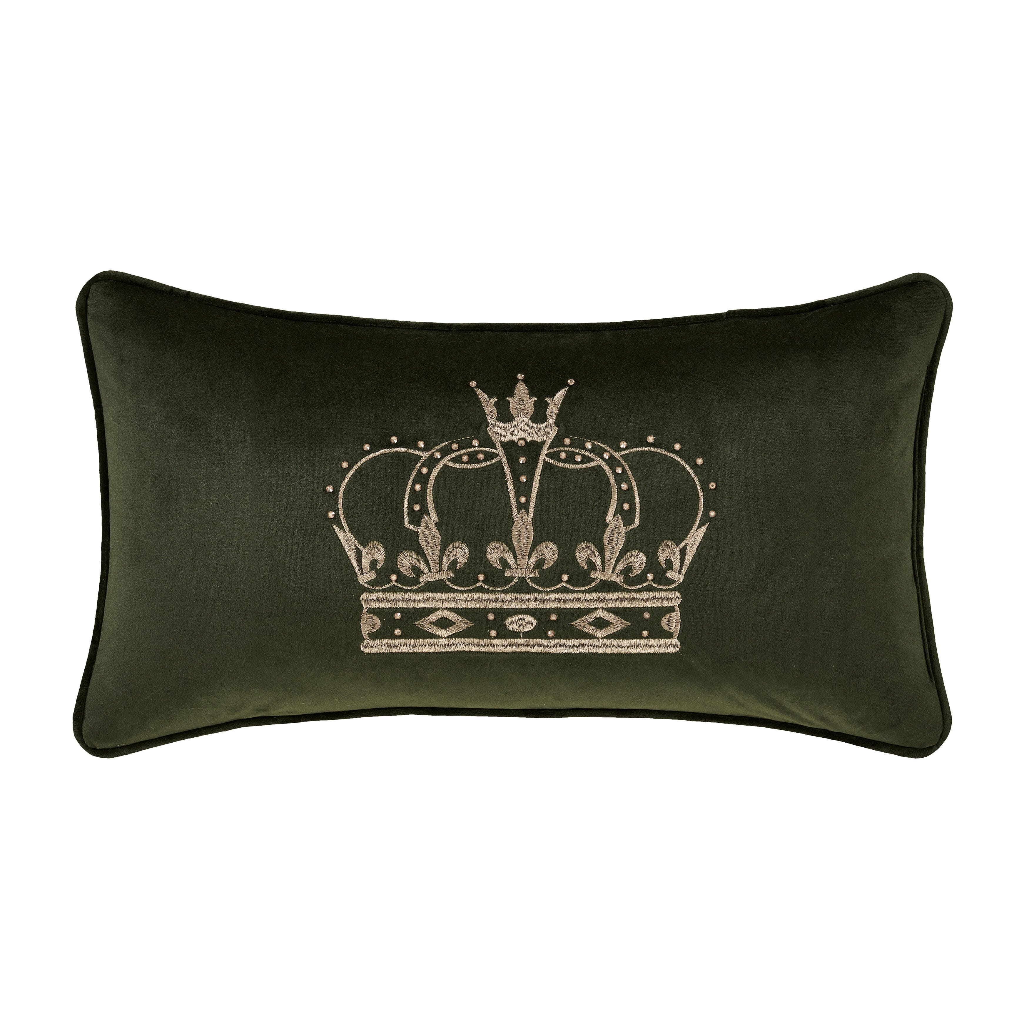 J.Queen New York Townsend Pillow Crown Boudoir, Forest, large