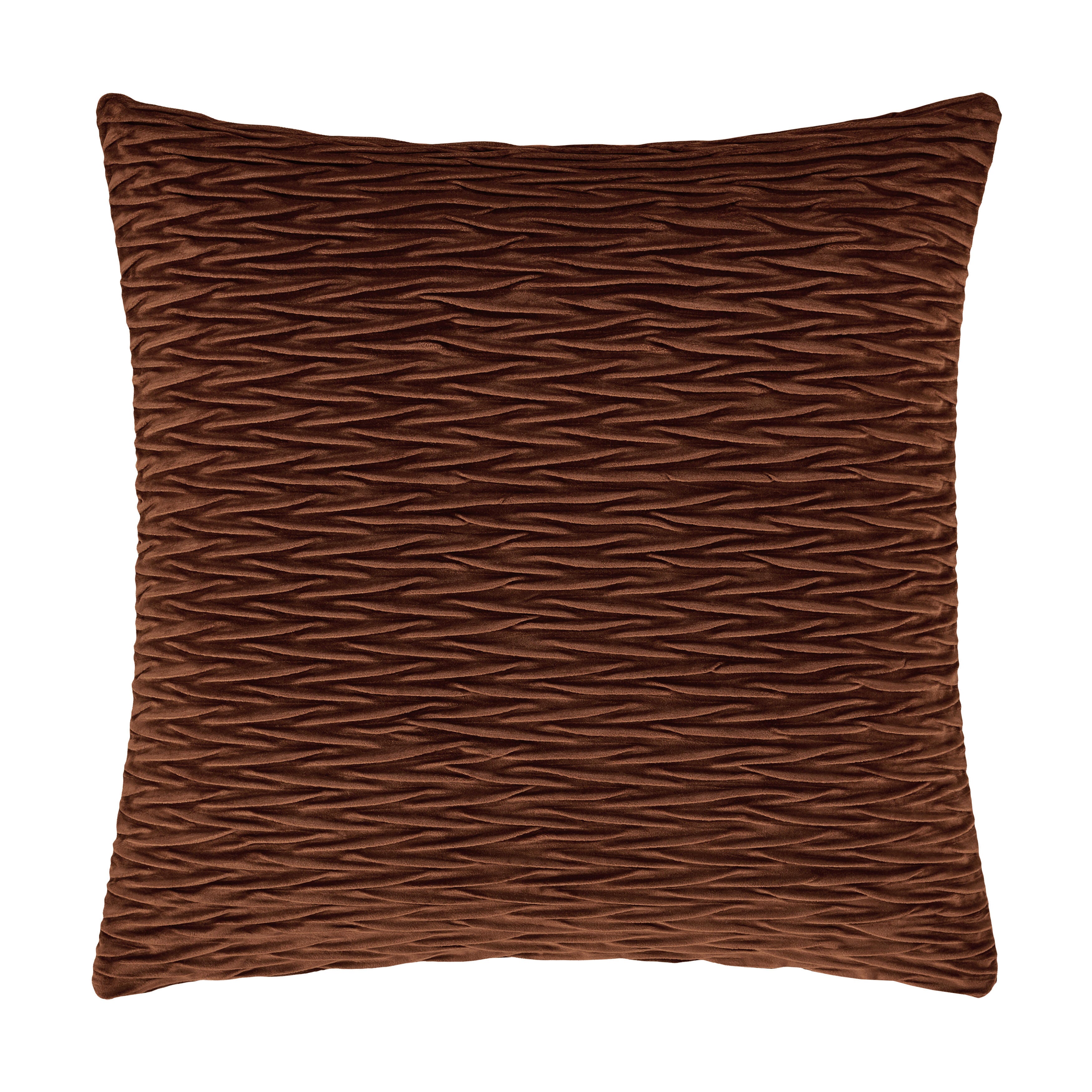 J.Queen New York Townsend Ripple Pillow 20" Square Decorative Throw Pillow Cover, Terracotta, large