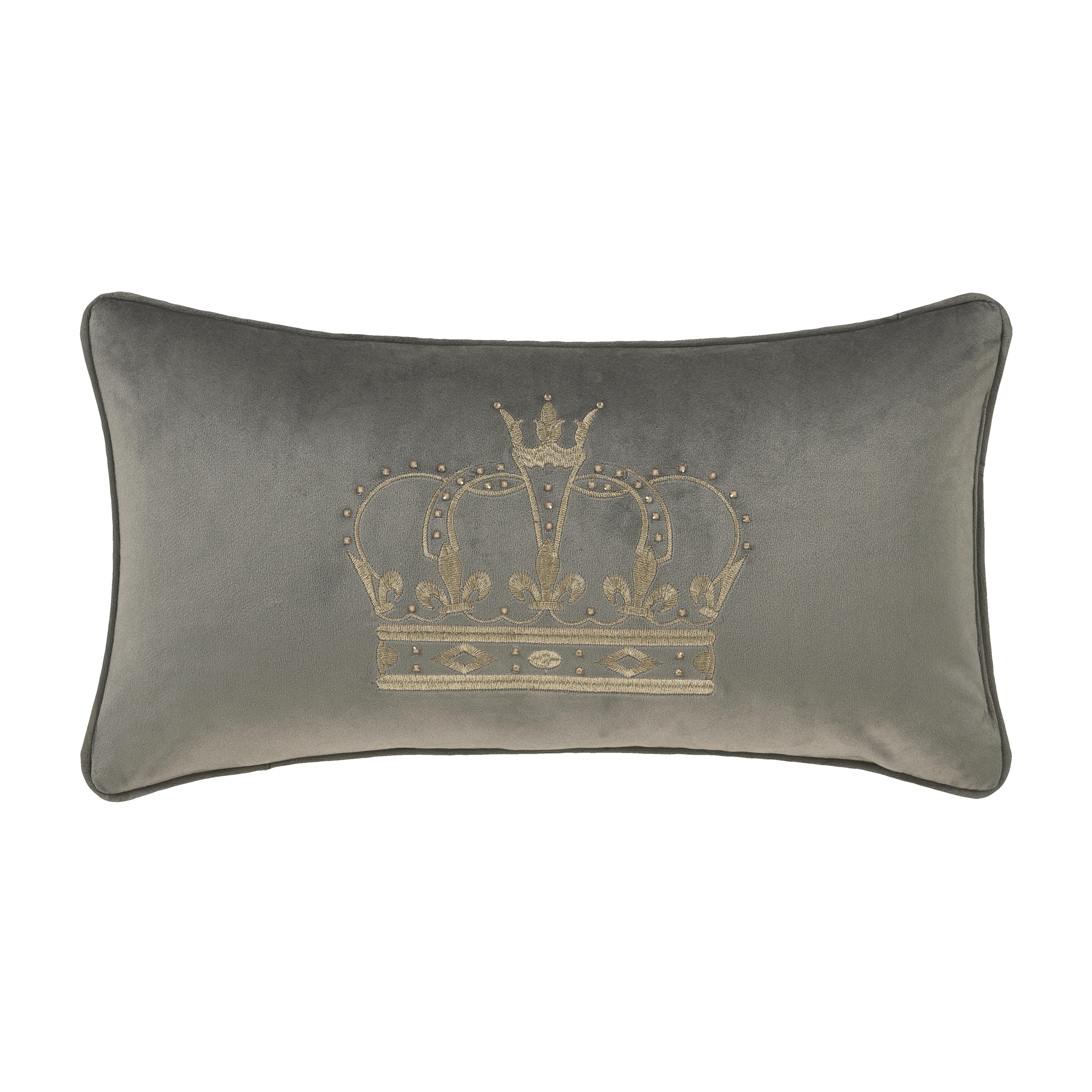 J.Queen New York Townsend Pillow Crown Boudoir, Charcoal, large