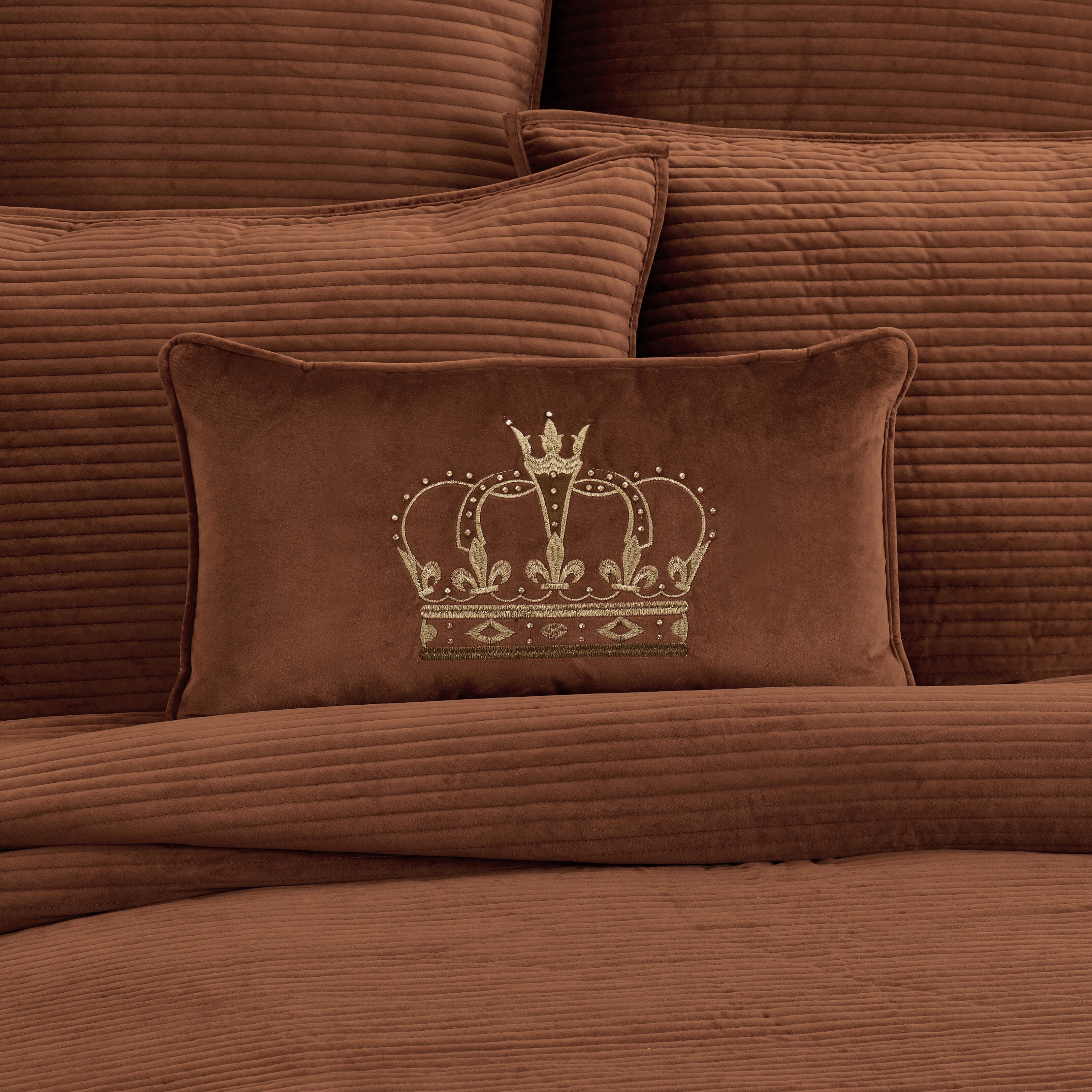 J.Queen New York Townsend Pillow Crown Boudoir, Terracotta, large
