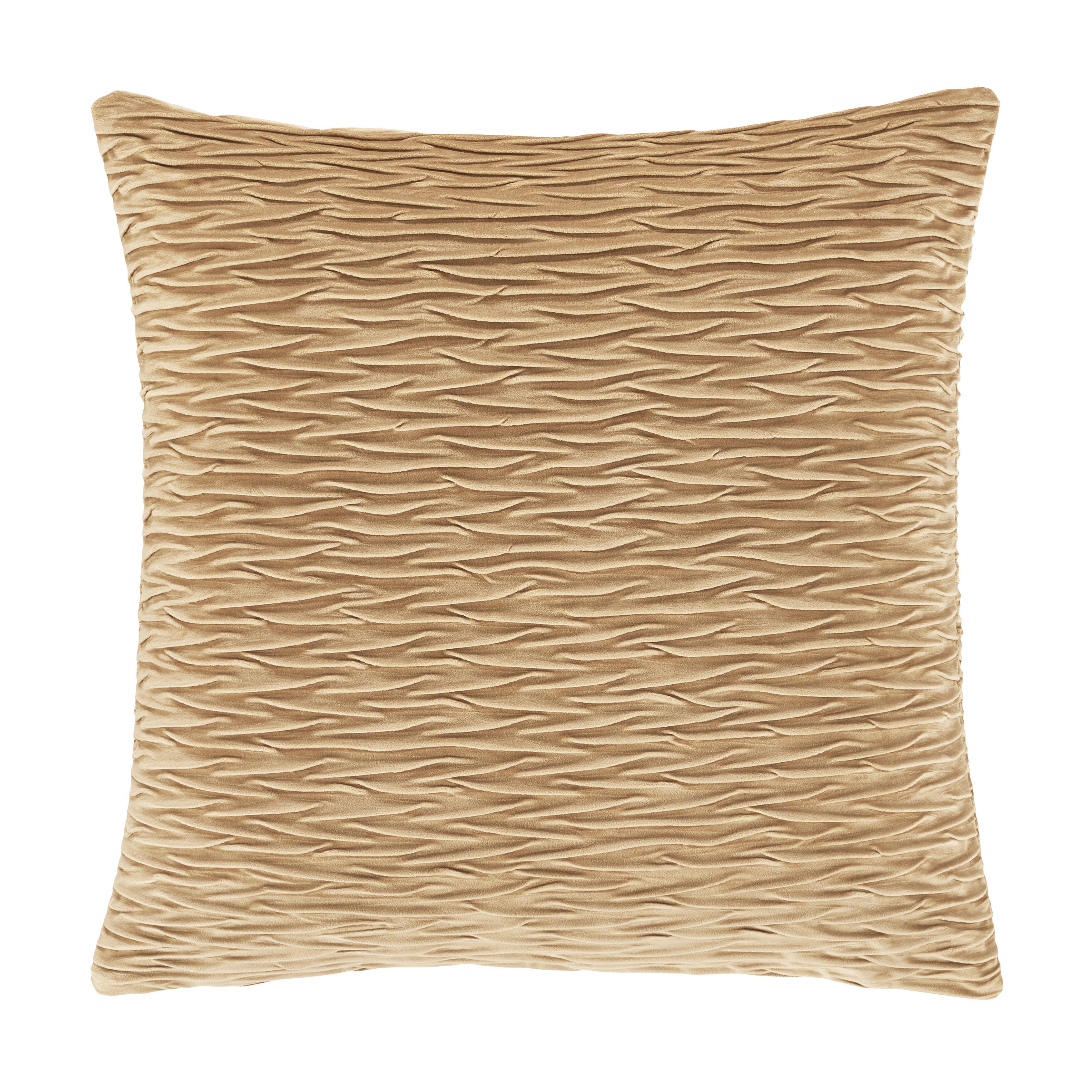 J.Queen New York Townsend Ripple Pillow 20" Square Decorative Throw Pillow Cover, Gold, large