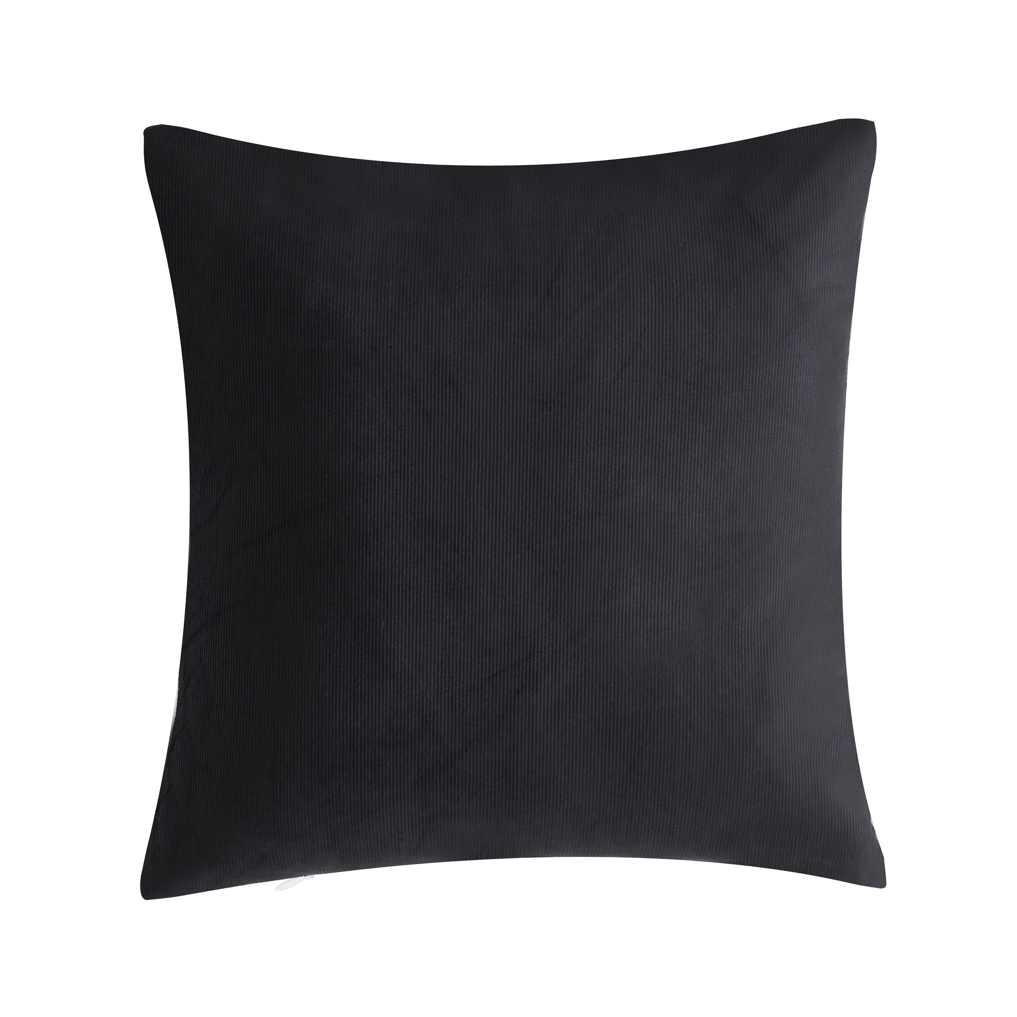 Oscar Oliver Valencia 20" Square Decorative Throw Pillow, Black, large