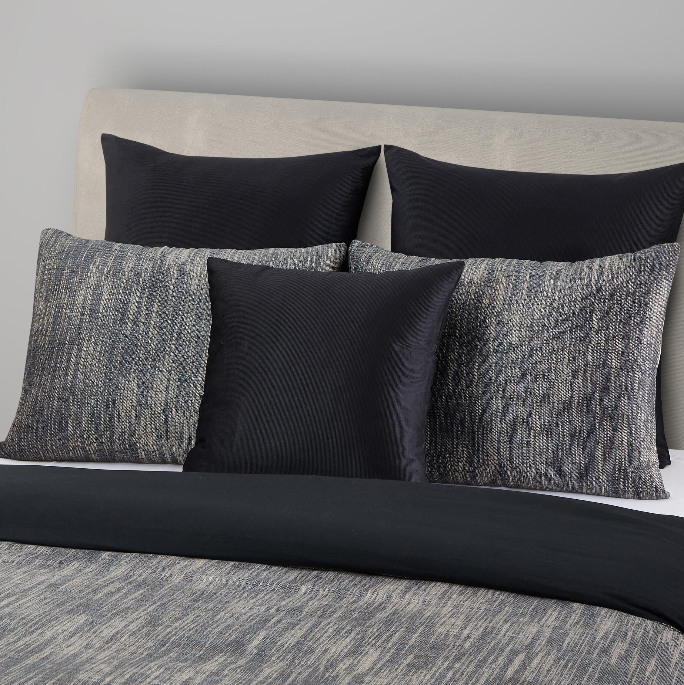 Oscar Oliver Valencia 20" Square Decorative Throw Pillow, Black, large