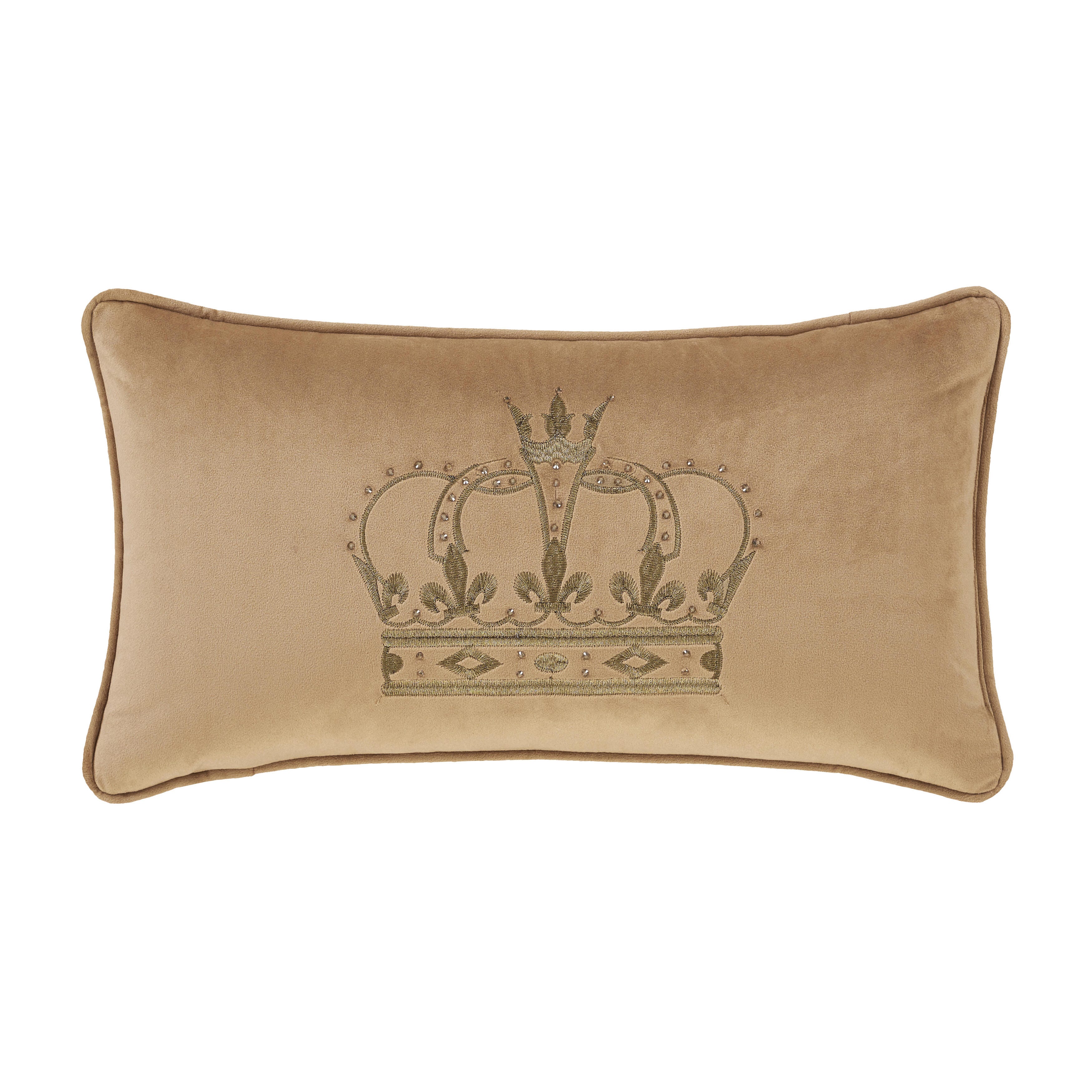 J.Queen New York Townsend Pillow Crown Boudoir, Gold, large