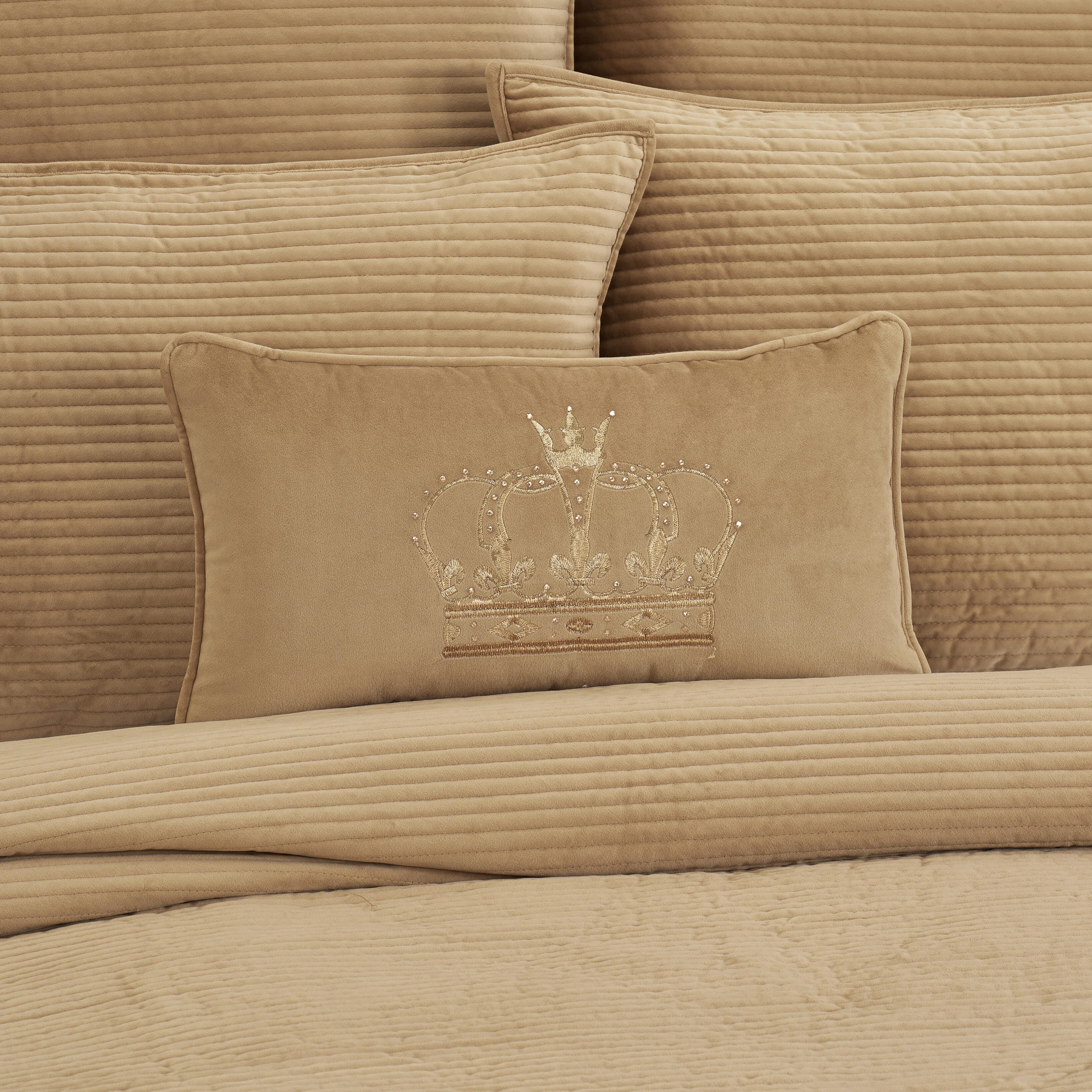 J.Queen New York Townsend Pillow Crown Boudoir, Gold, large
