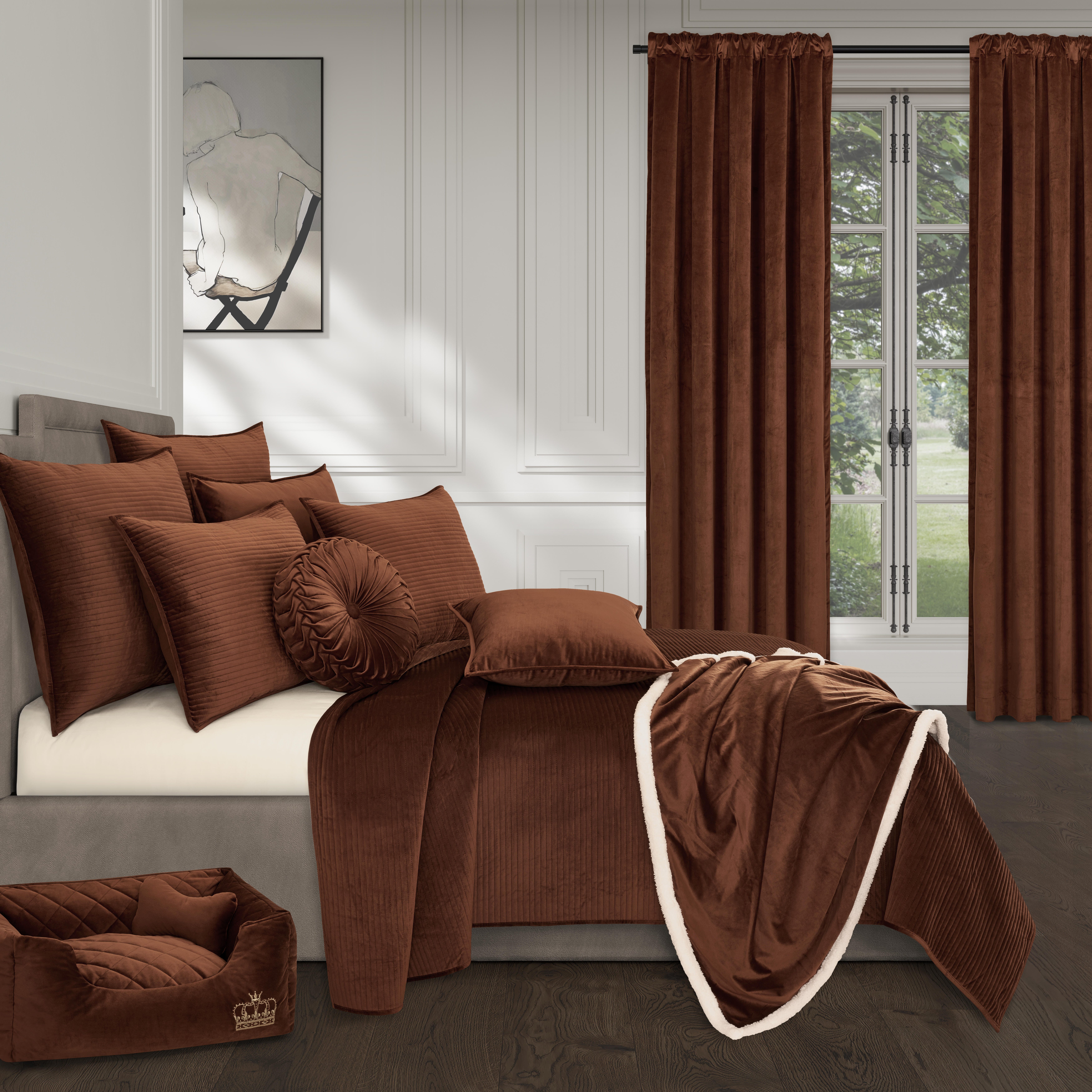 J.Queen New York Townsend Throw, Terracotta, large