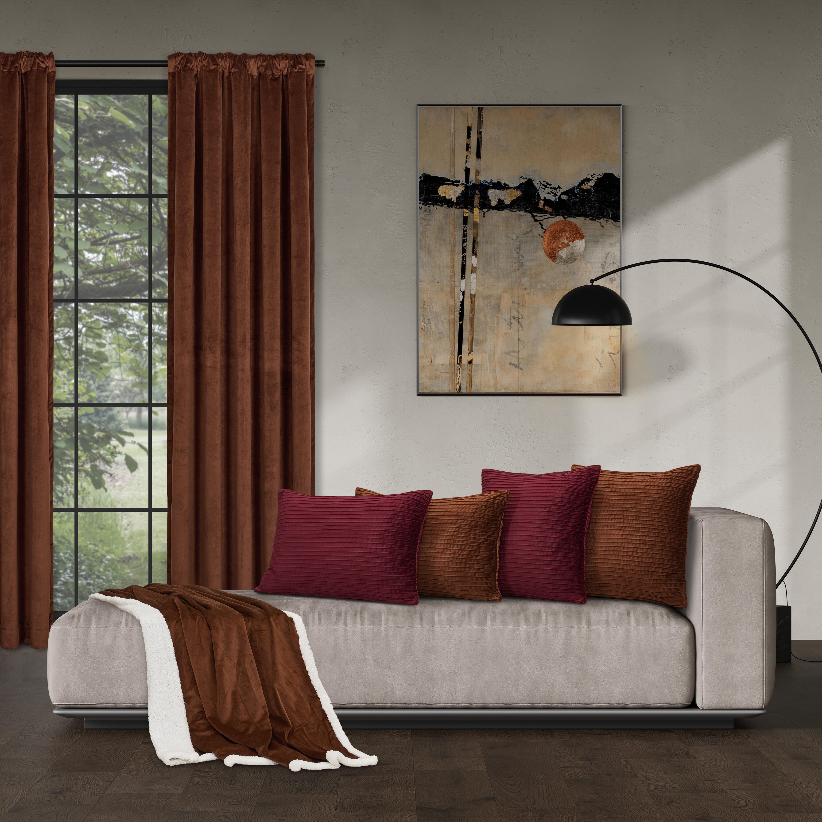 J.Queen New York Townsend Throw, Terracotta, large