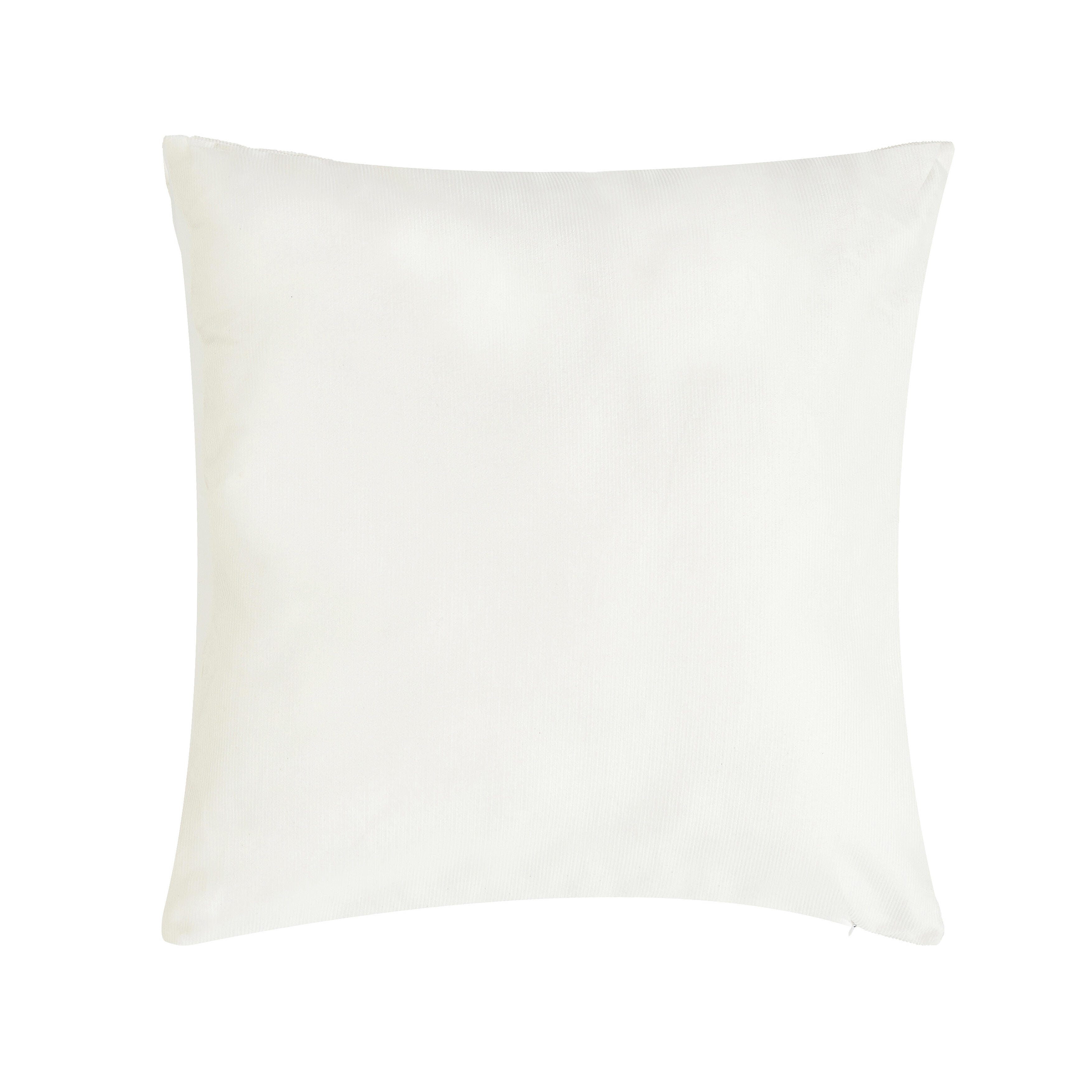 Oscar Oliver Valencia 20" Square Quilted Decorative Throw Pillow, Cream, large