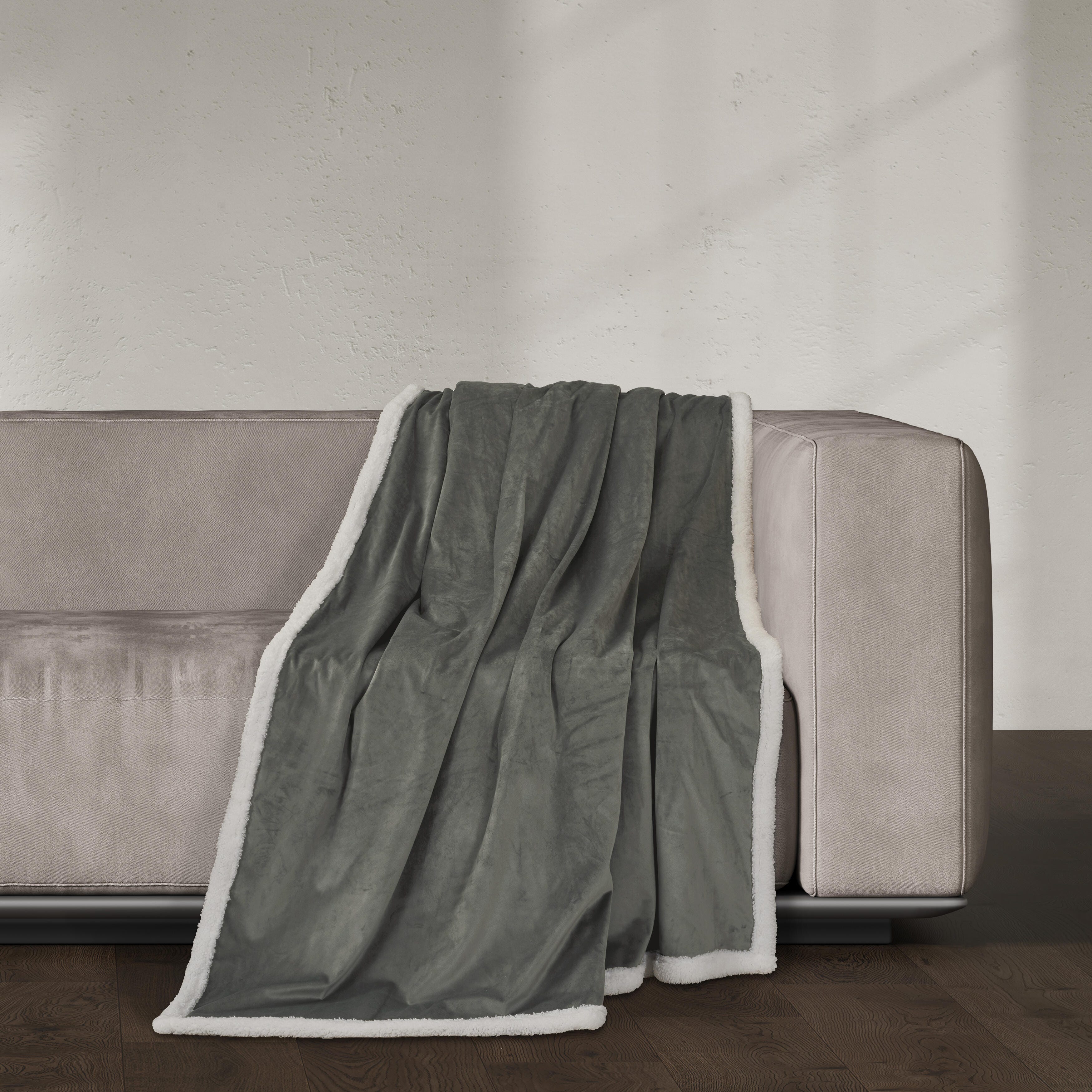 J.Queen New York Townsend Throw, Charcoal, large