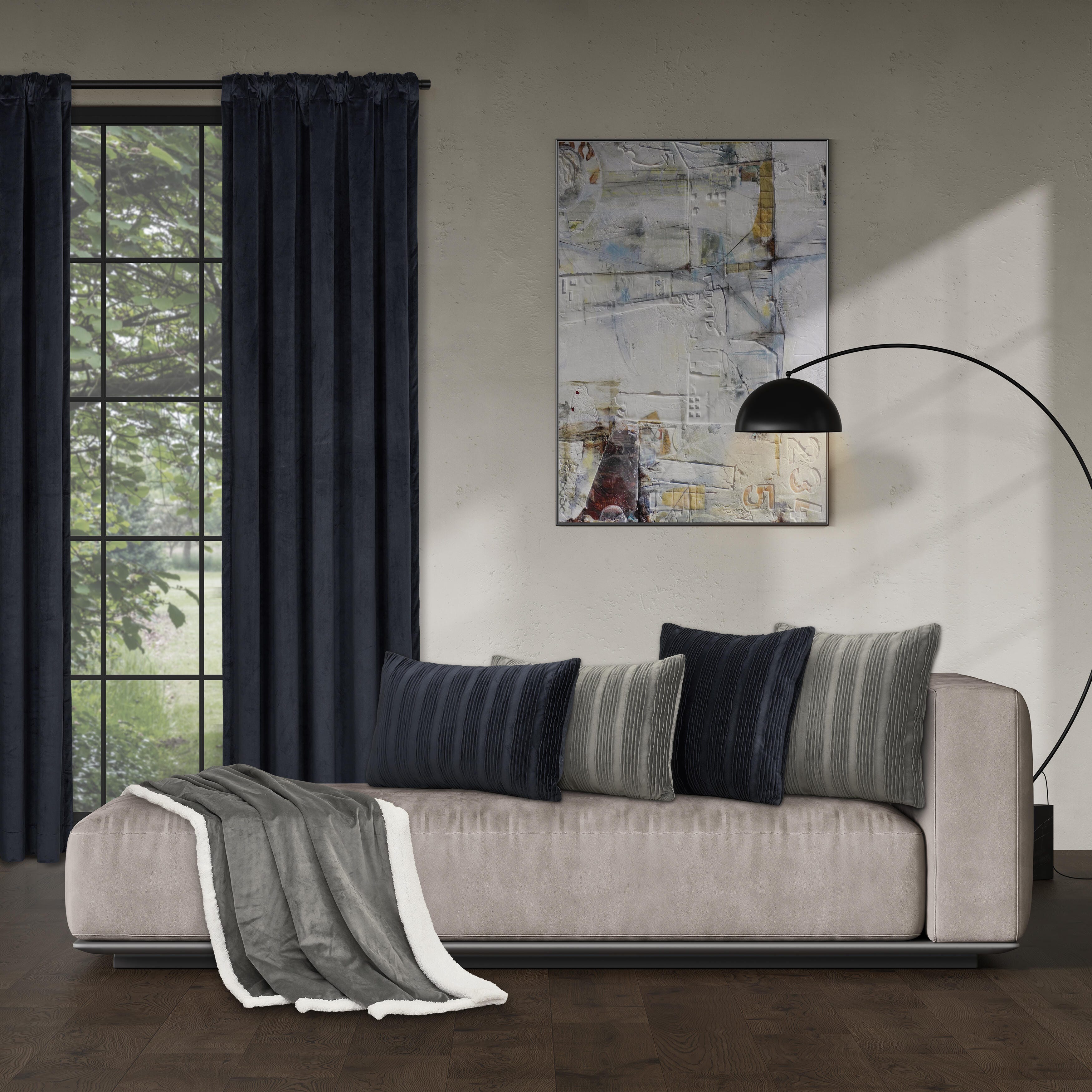 J.Queen New York Townsend Throw, Charcoal, large