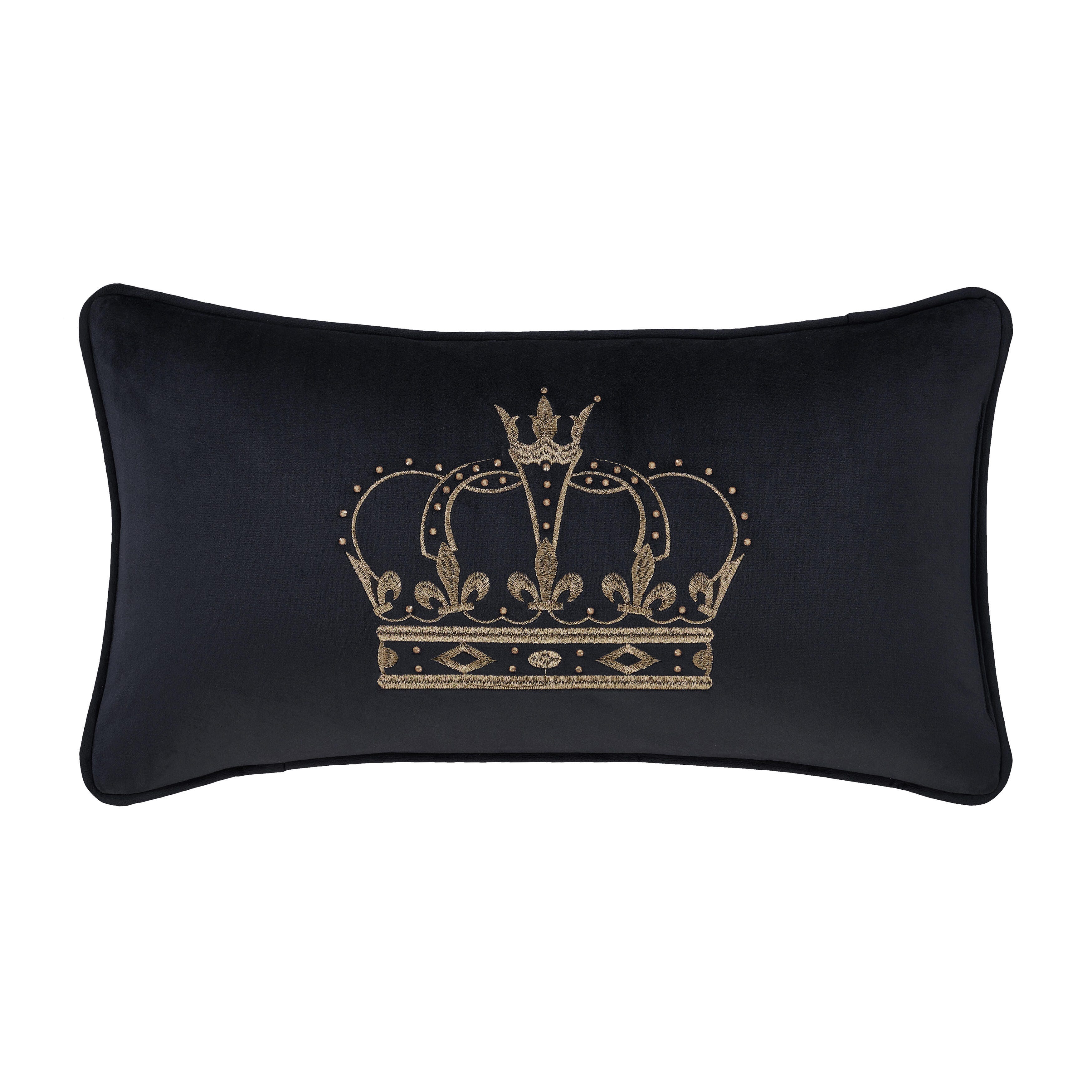 J.Queen New York Townsend Pillow Crown Boudoir, Indigo, large